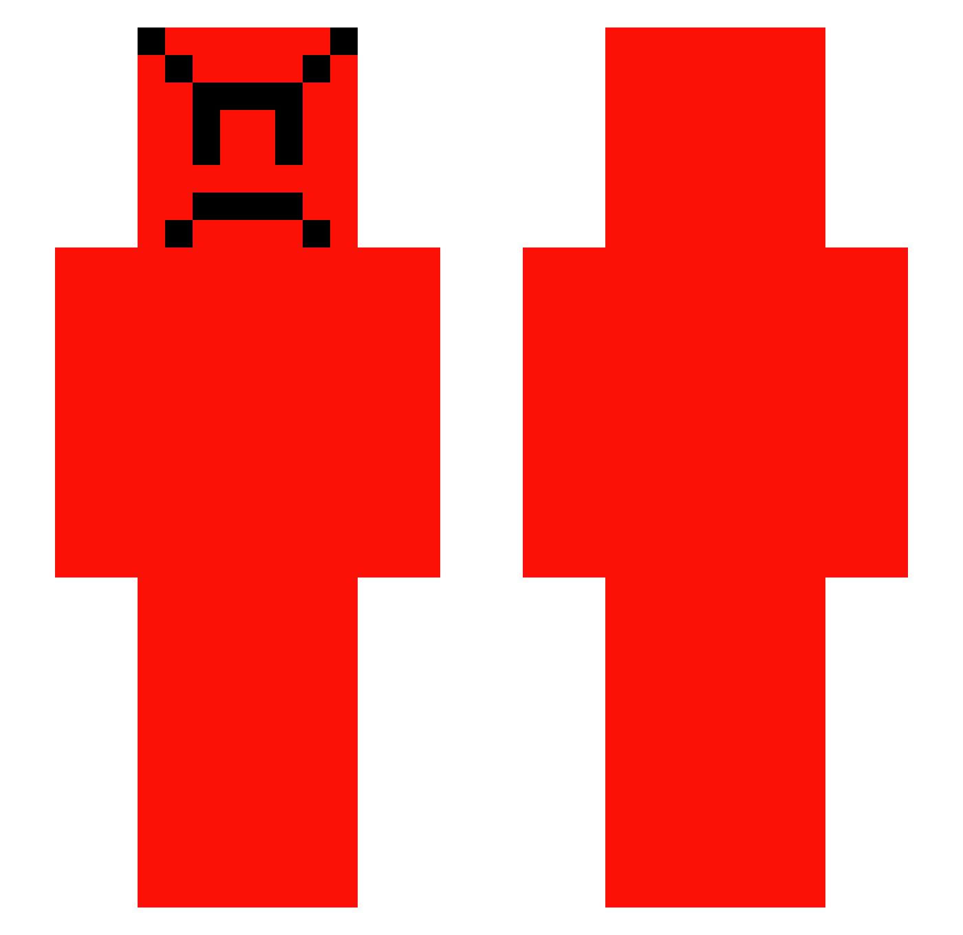 Spidella Minecraft skin, front and back view