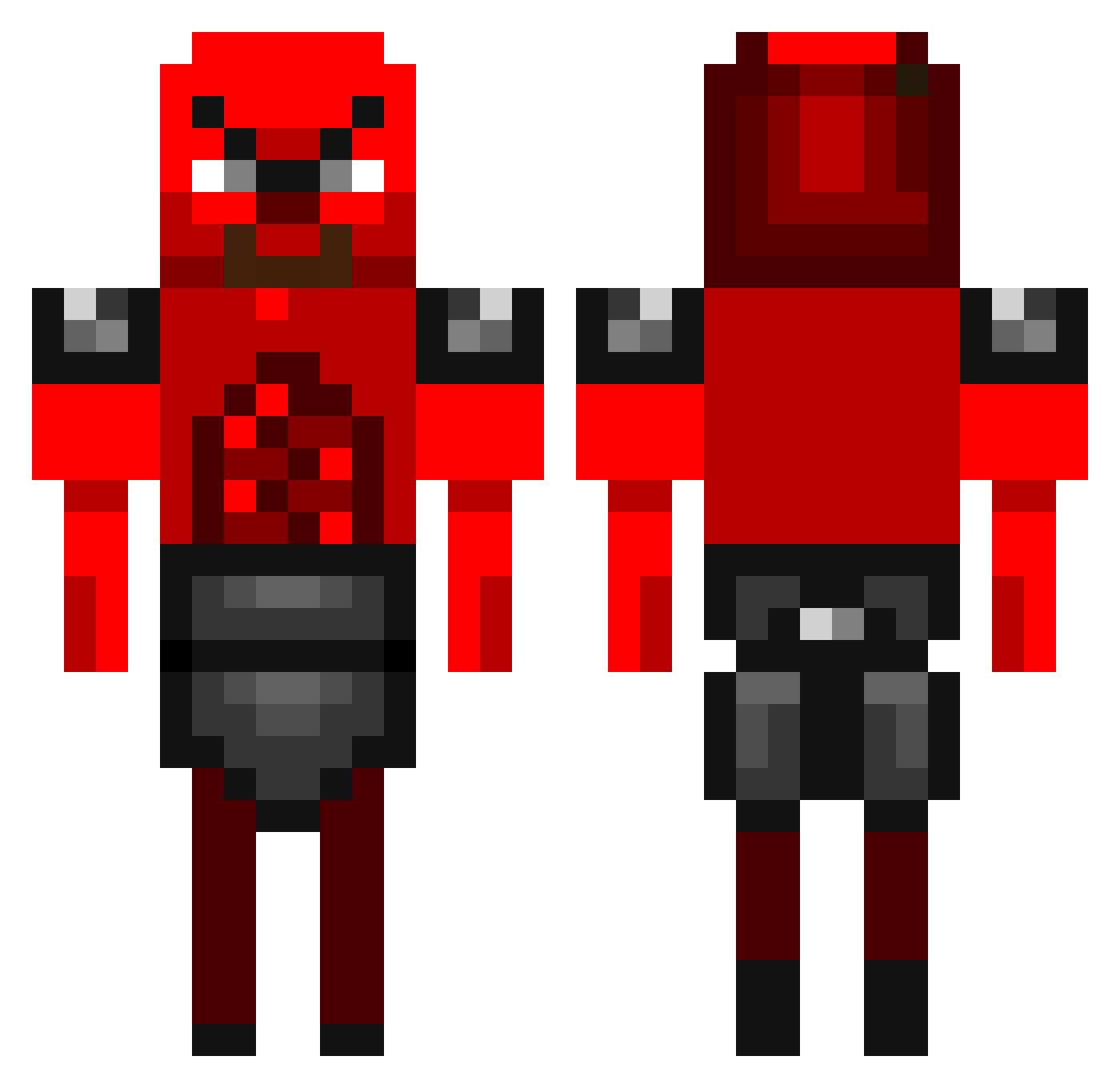 Dorice Minecraft skin, front and back view