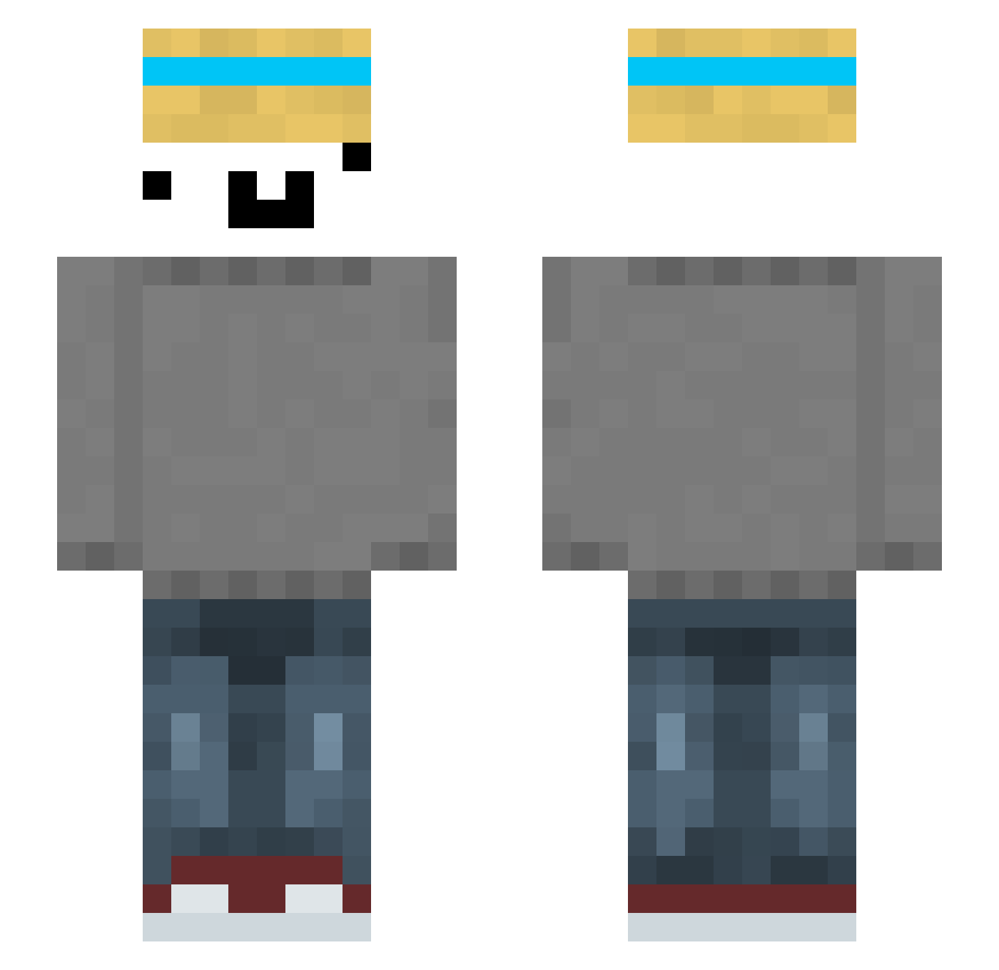 zJuliaaan Minecraft skin, front and back view