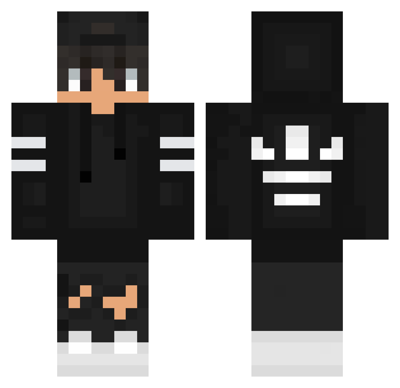 PointyFreak Minecraft skin, front and back view