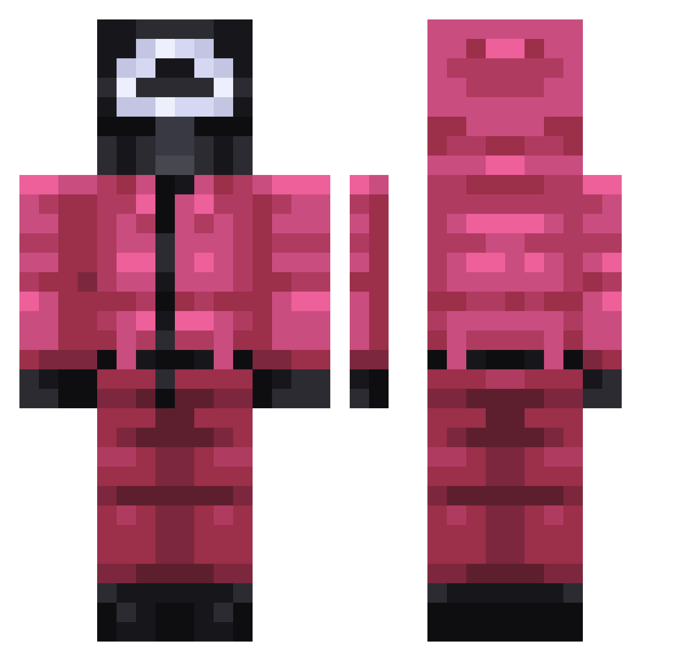 BenzoPT Minecraft skin, front and back view