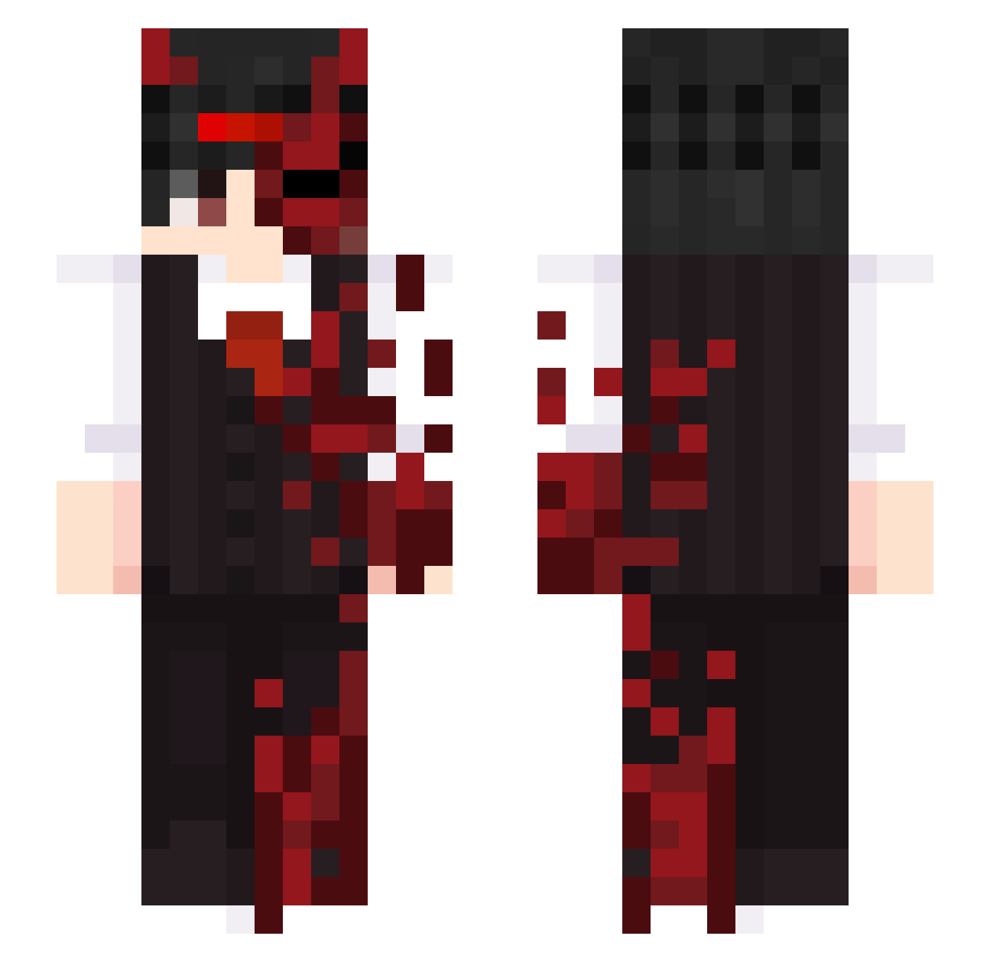 SMQX Minecraft skin, front and back view