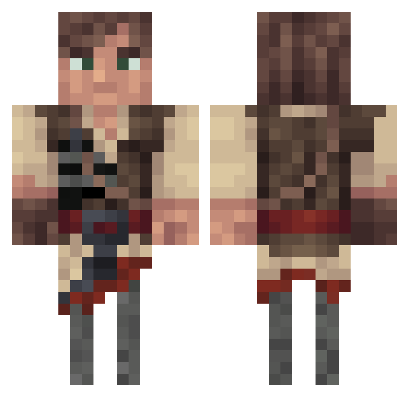 The_J_Mac Minecraft skin, front and back view