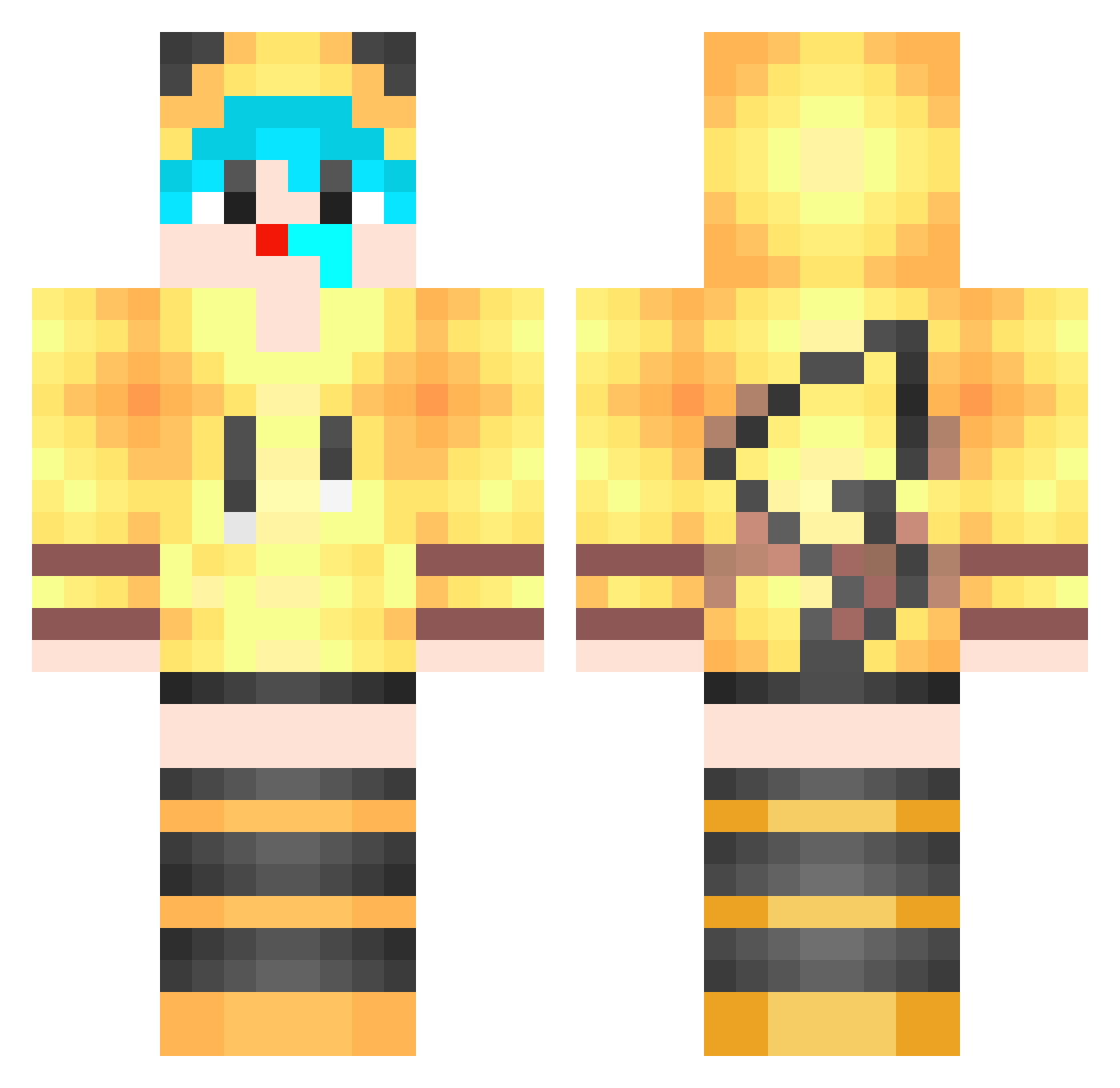 love_lei Minecraft skin, front and back view