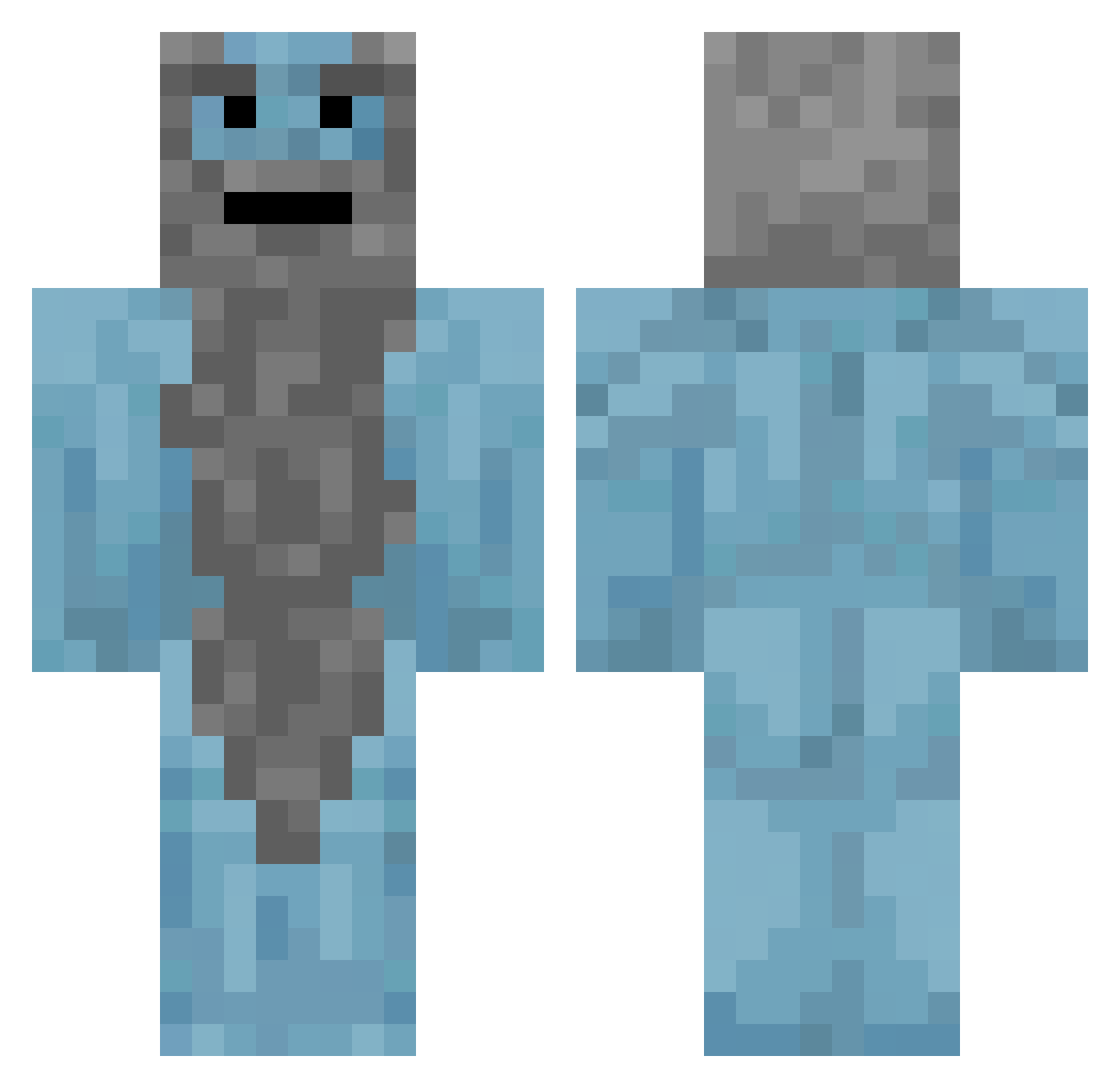 YoungTeiters Minecraft skin, front and back view