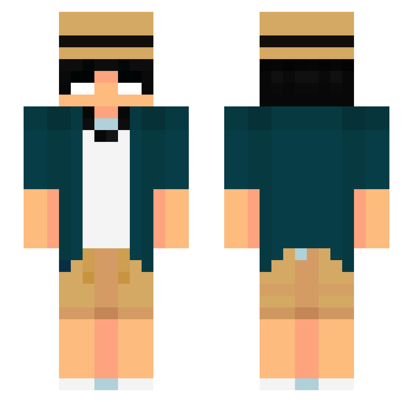 zBabu Minecraft skin, front and back view