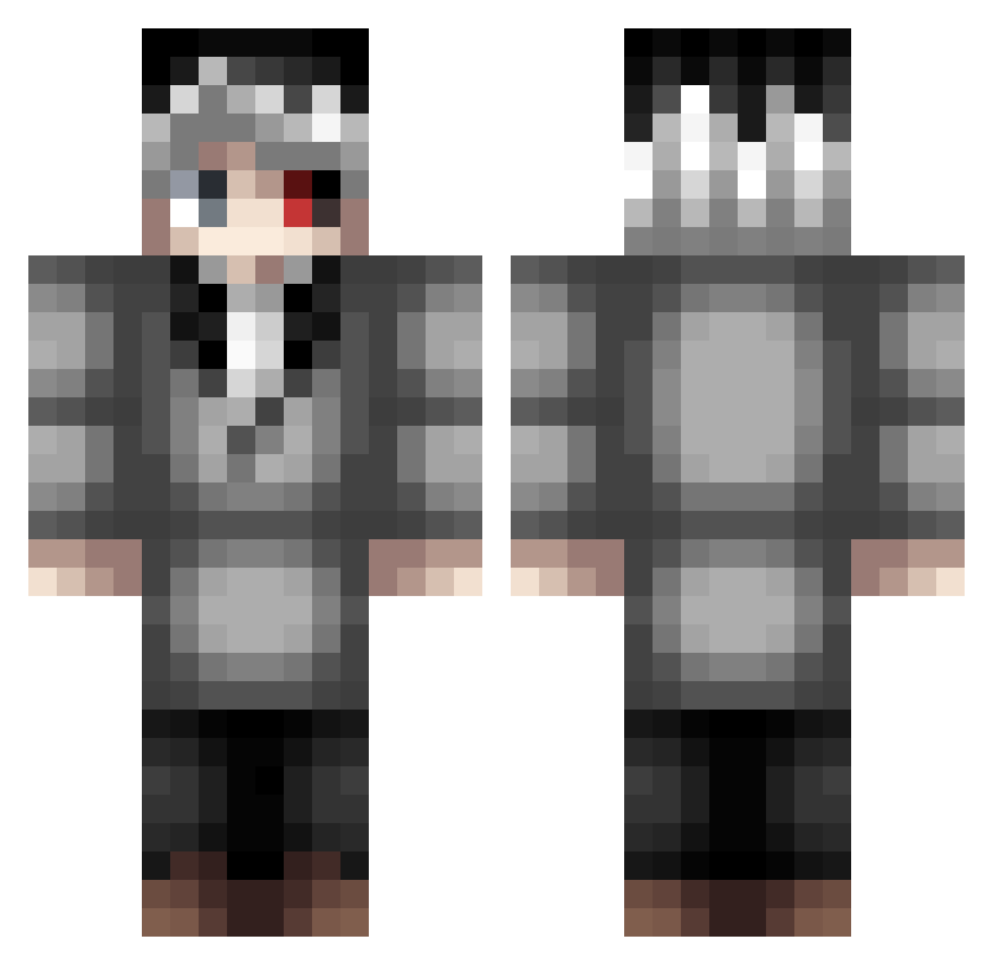 BloodGod_Reaper Minecraft skin, front and back view