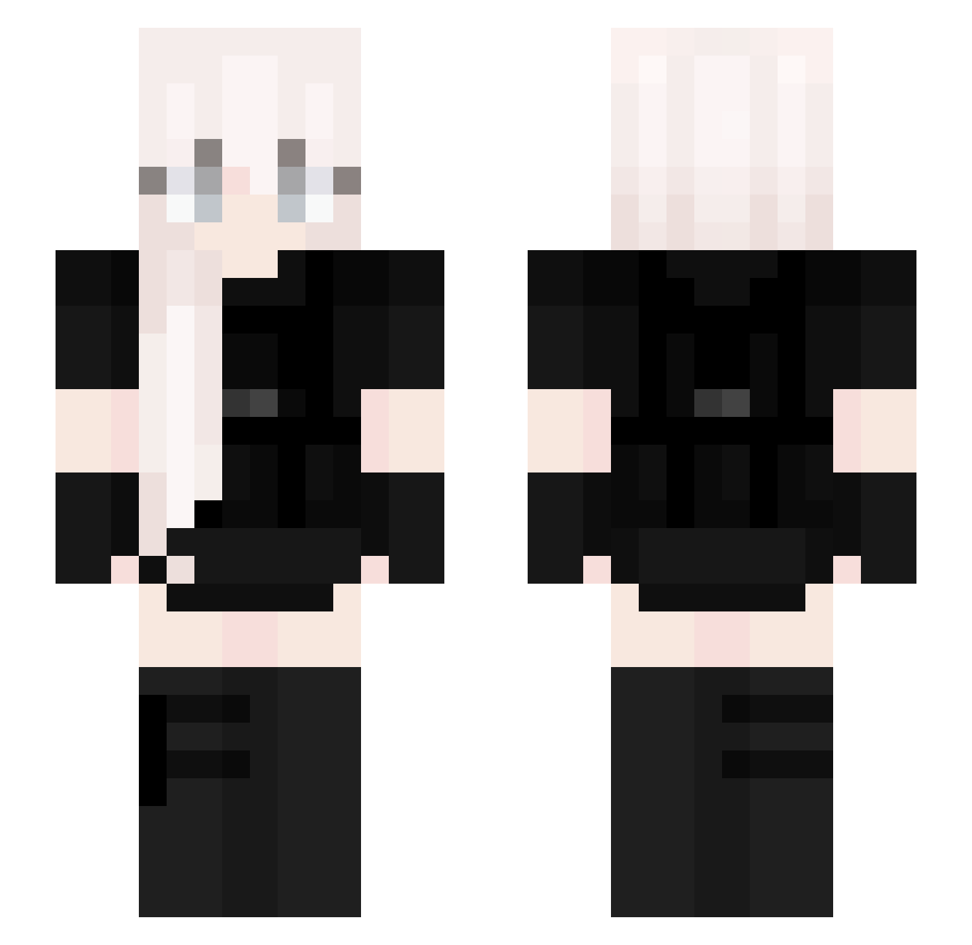 rawrmia Minecraft skin, front and back view