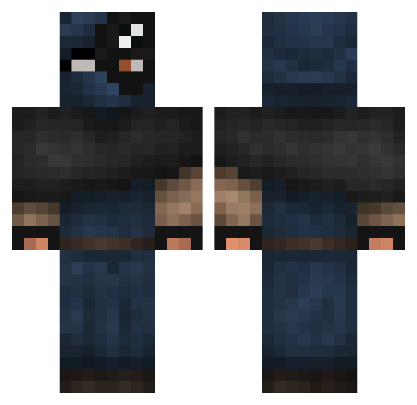LightMalboro Minecraft skin, front and back view