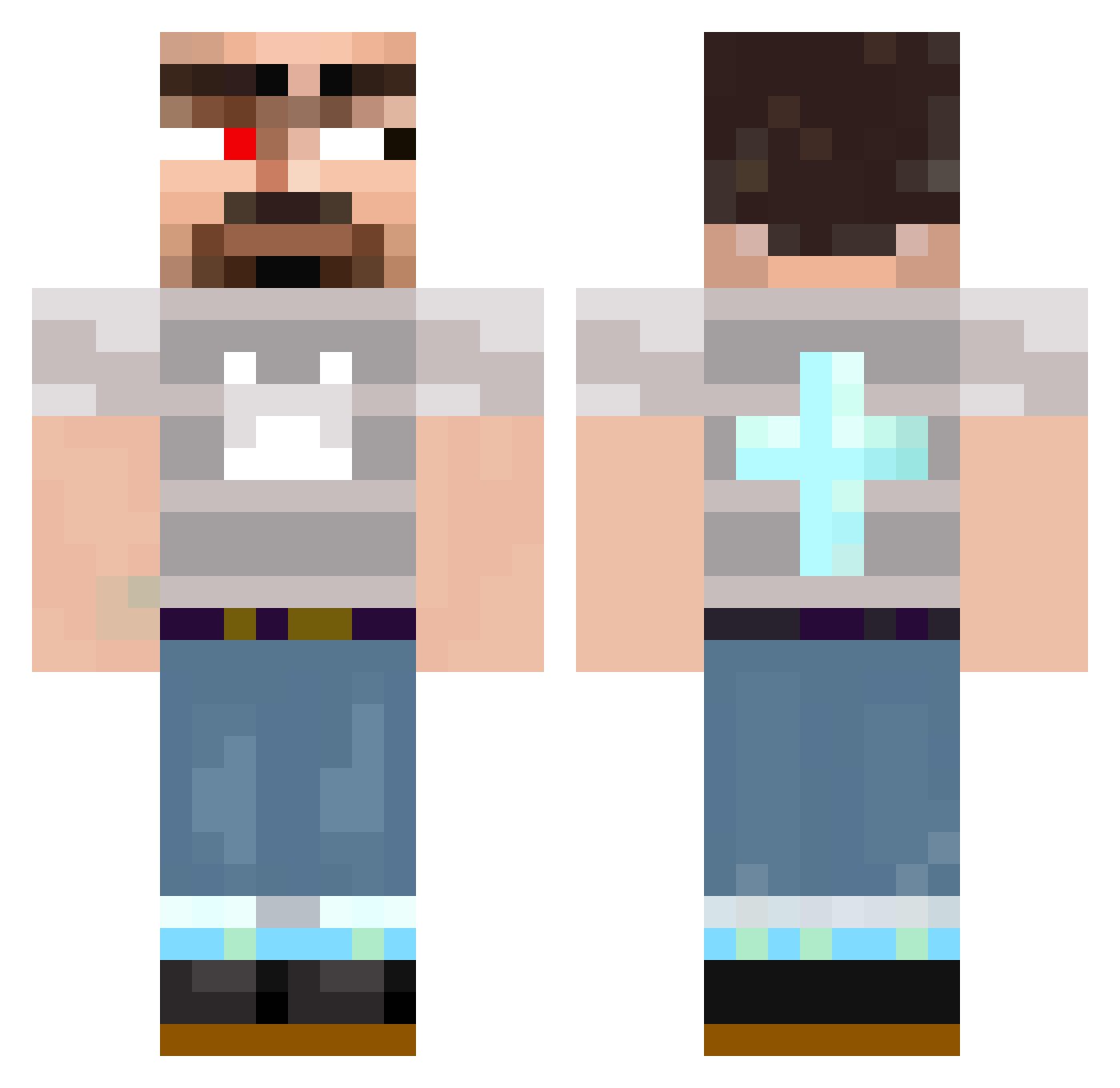 DYADIY Minecraft skin, front and back view
