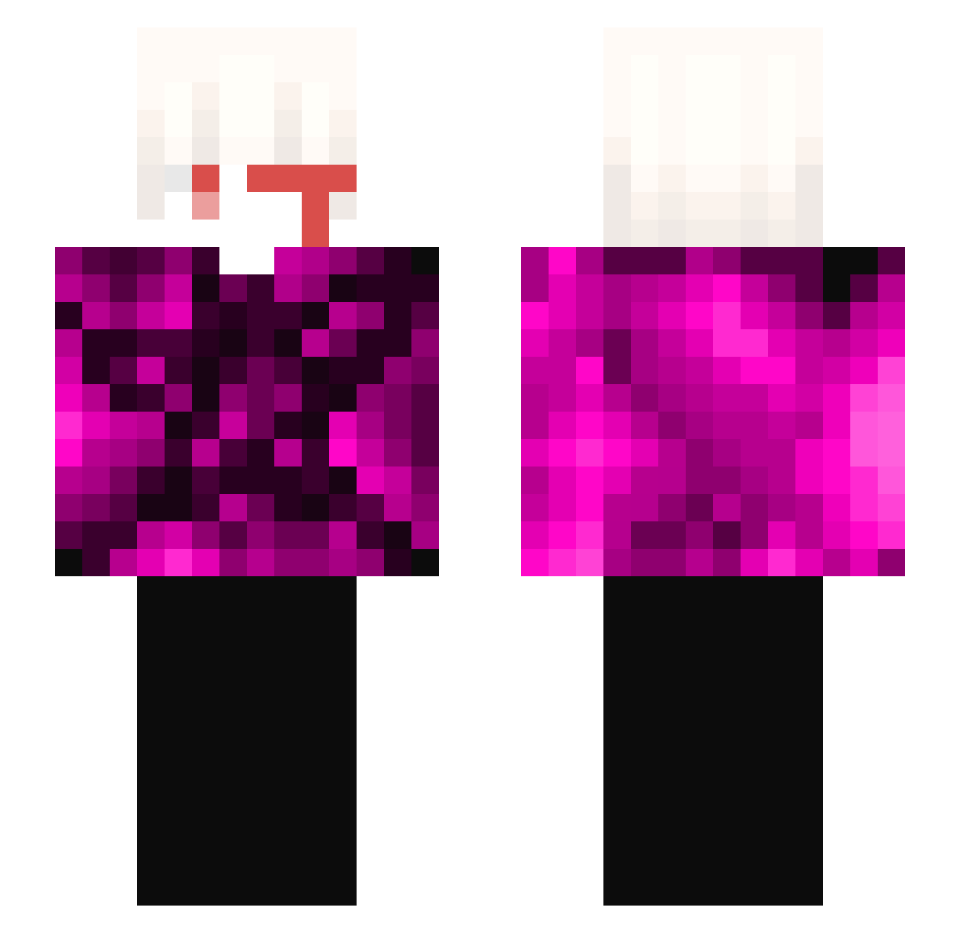 Weyn67 Minecraft skin, front and back view