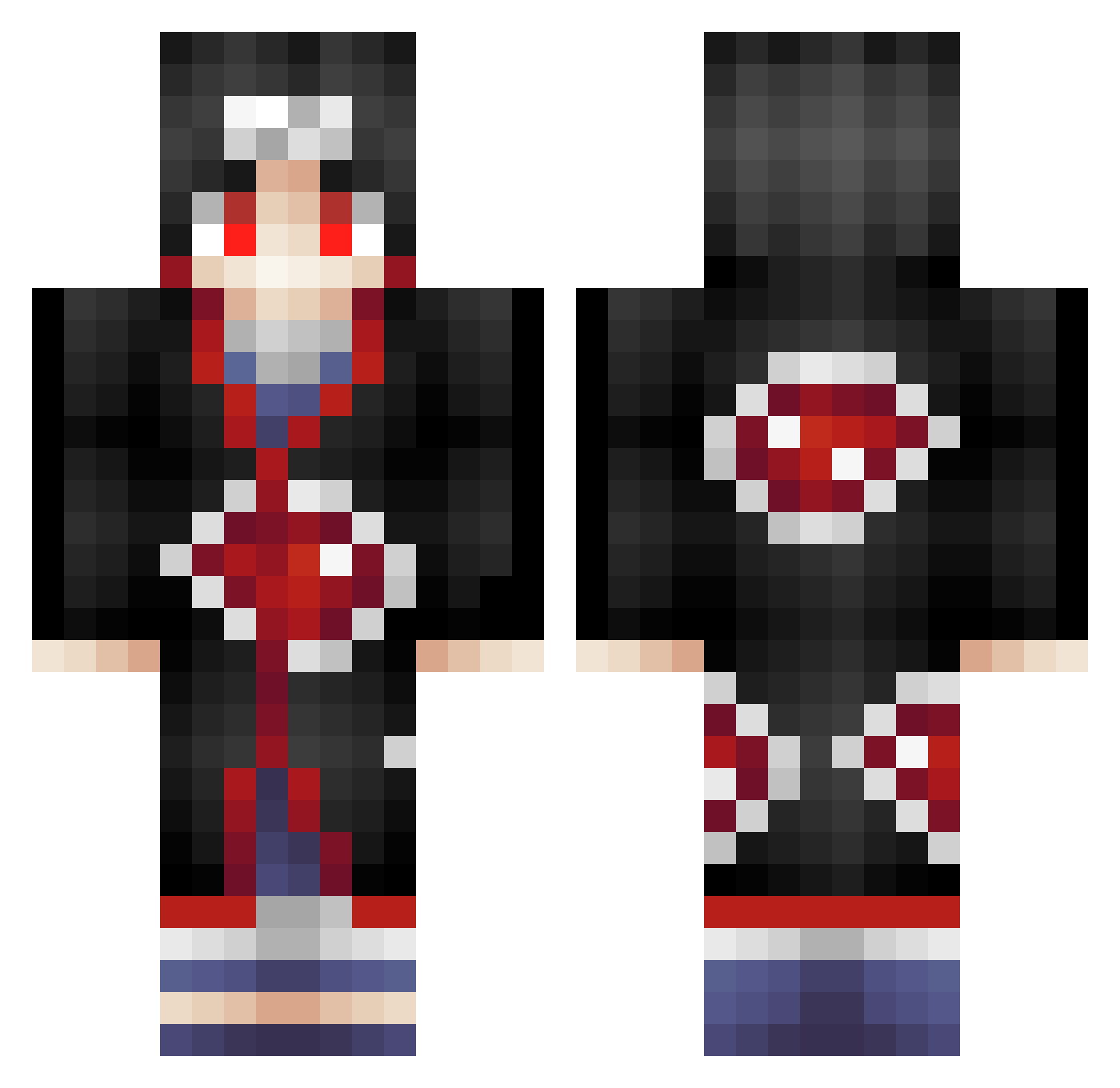 Zmannwonder314 Minecraft skin, front and back view