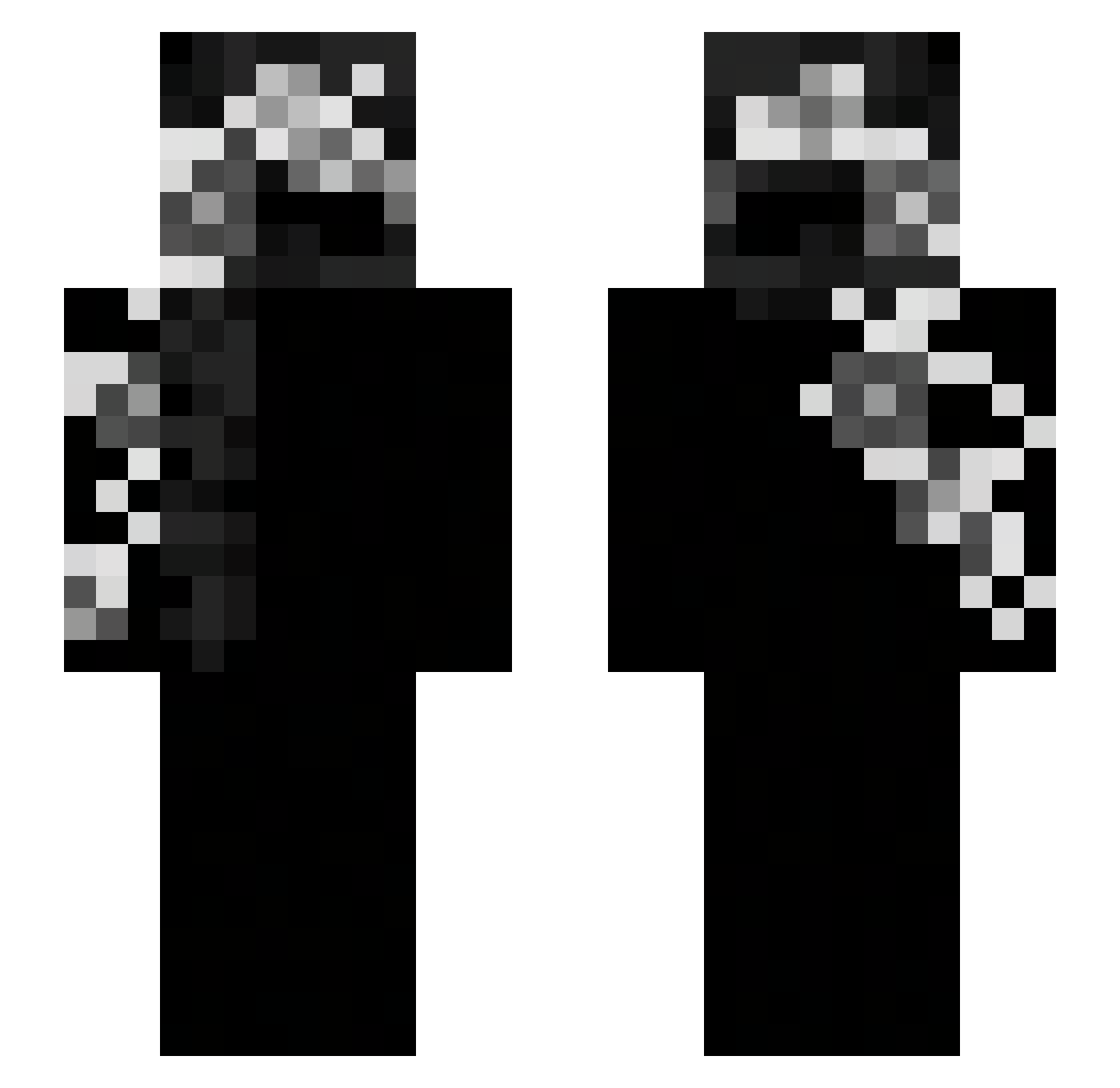 lugv Minecraft skin, front and back view