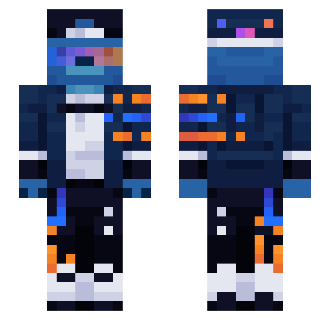 FlexMinecraft Minecraft skin, front and back view