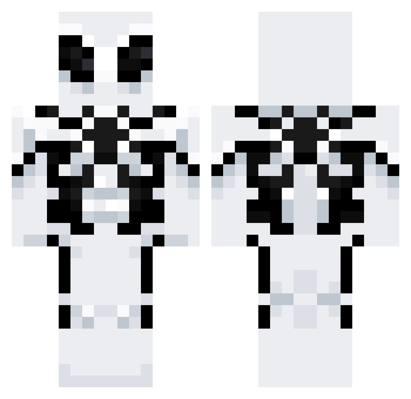 xBynyusQ Minecraft skin, front and back view
