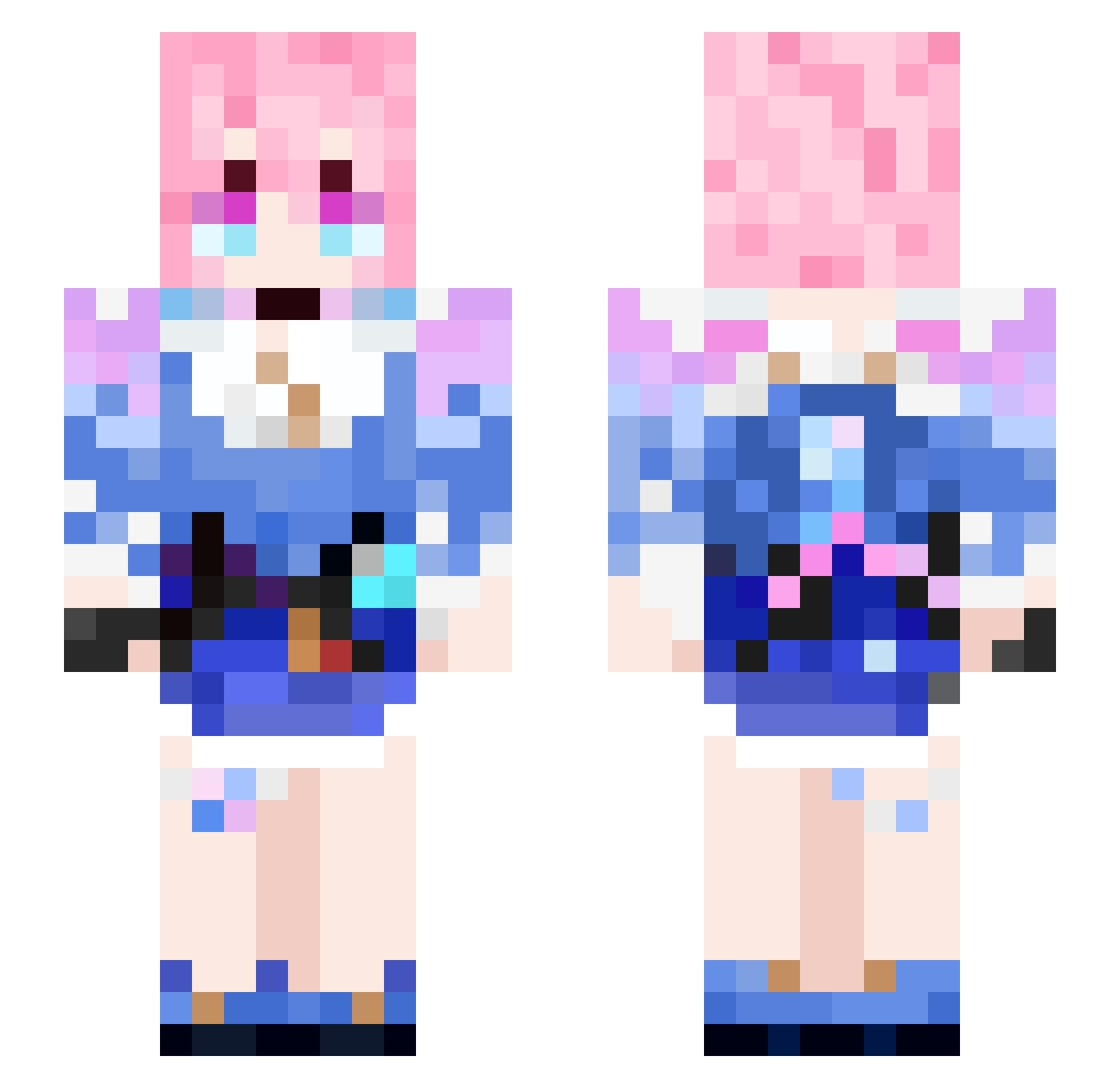 Lao_hua Minecraft skin, front and back view