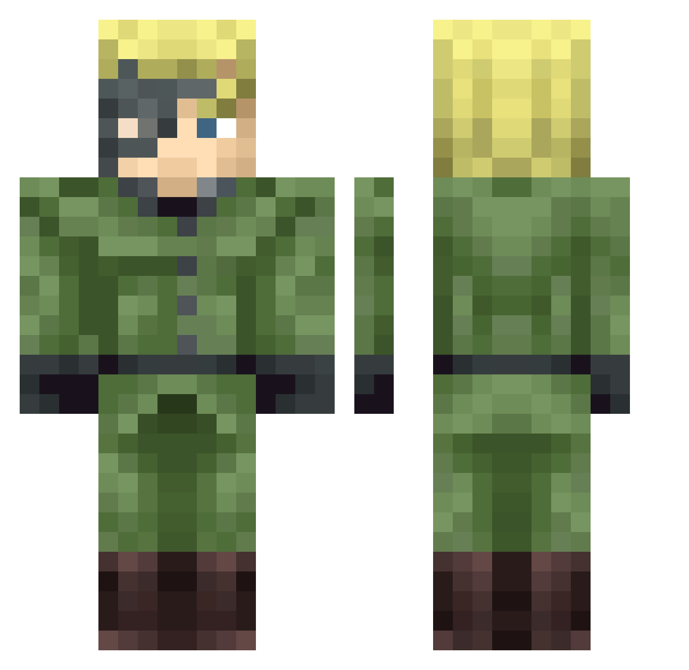 MrMojioRisin Minecraft skin, front and back view