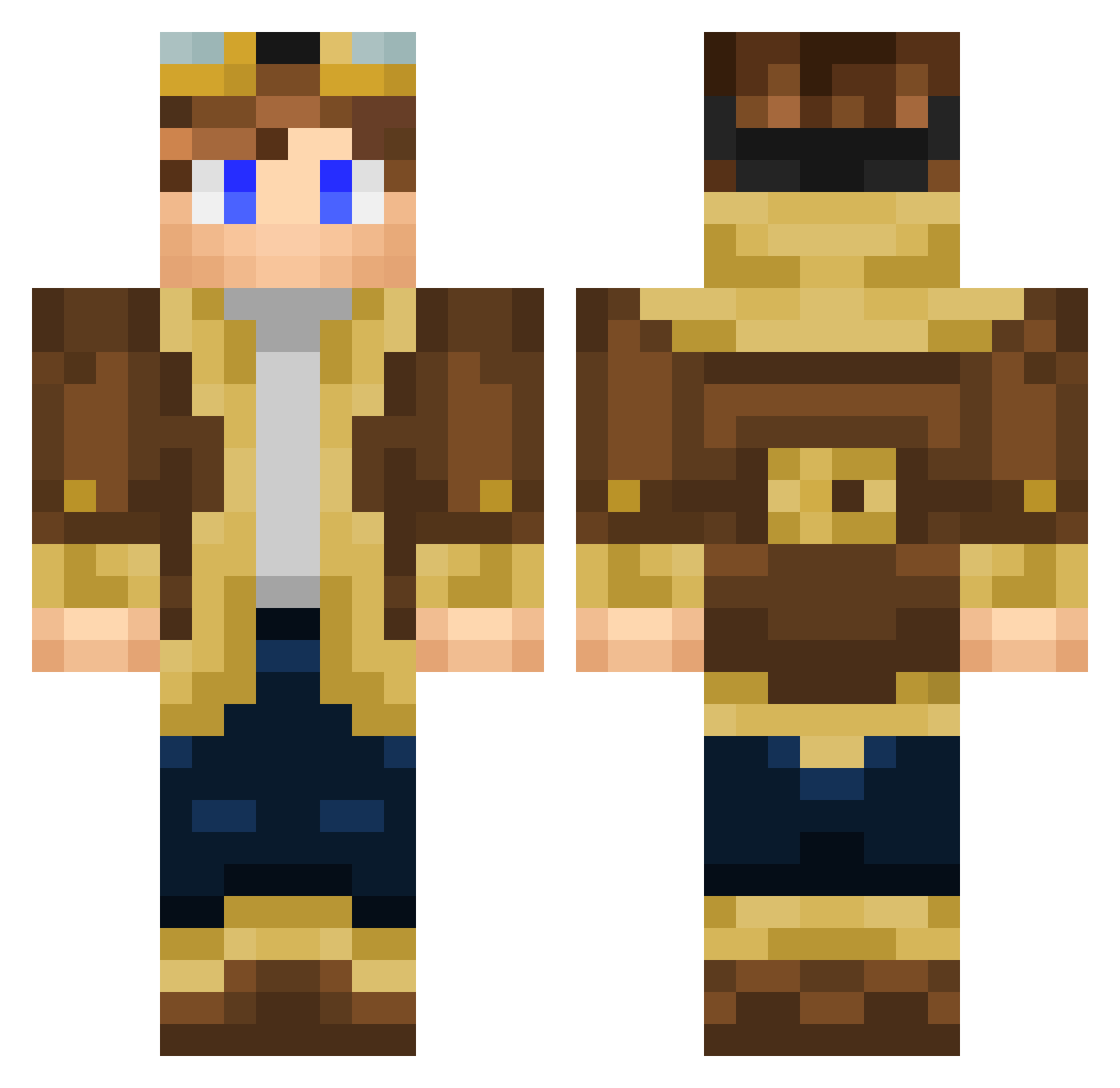 QuietCookie_ Minecraft skin, front and back view