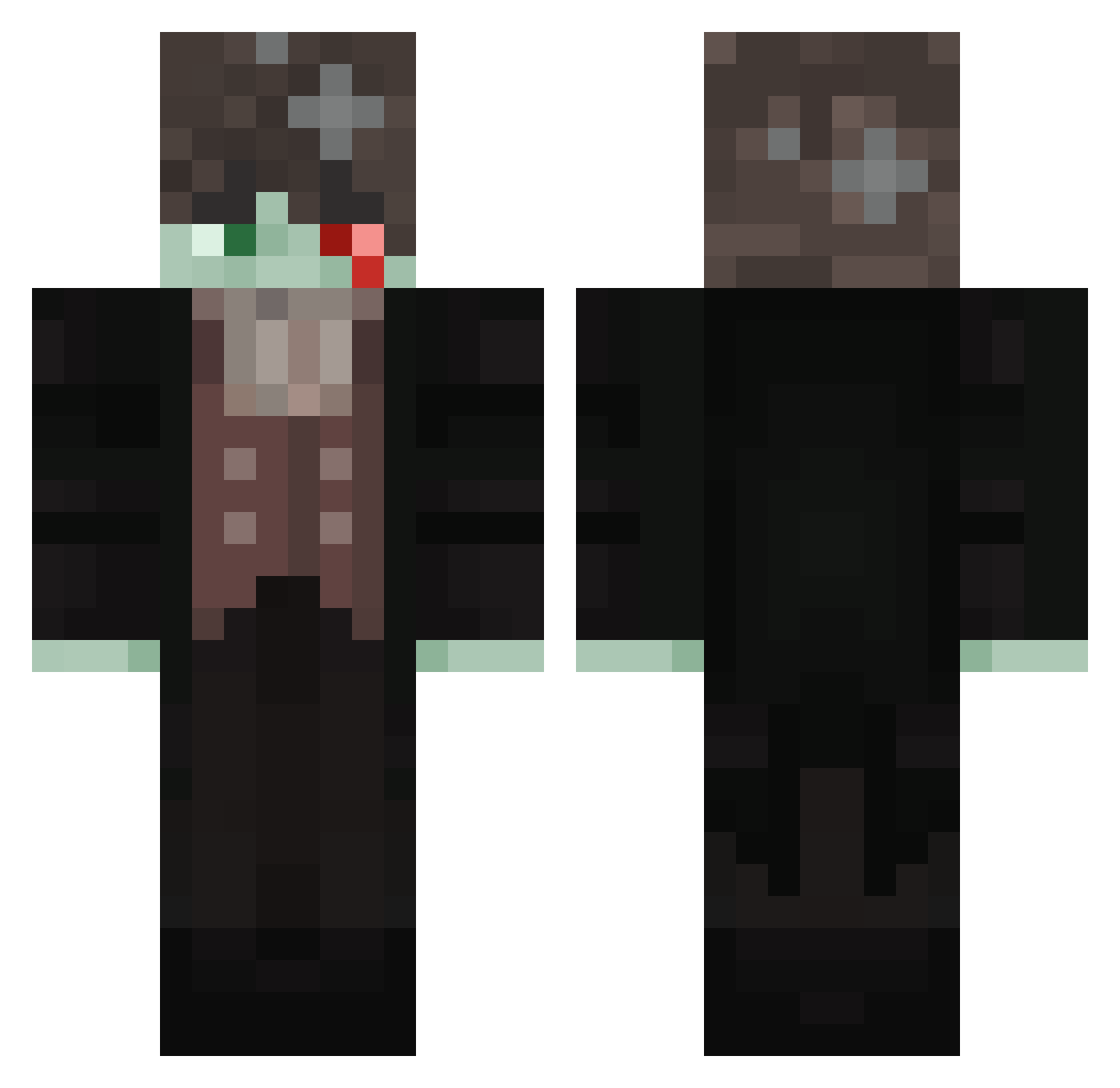clown_clowning Minecraft skin, front and back view
