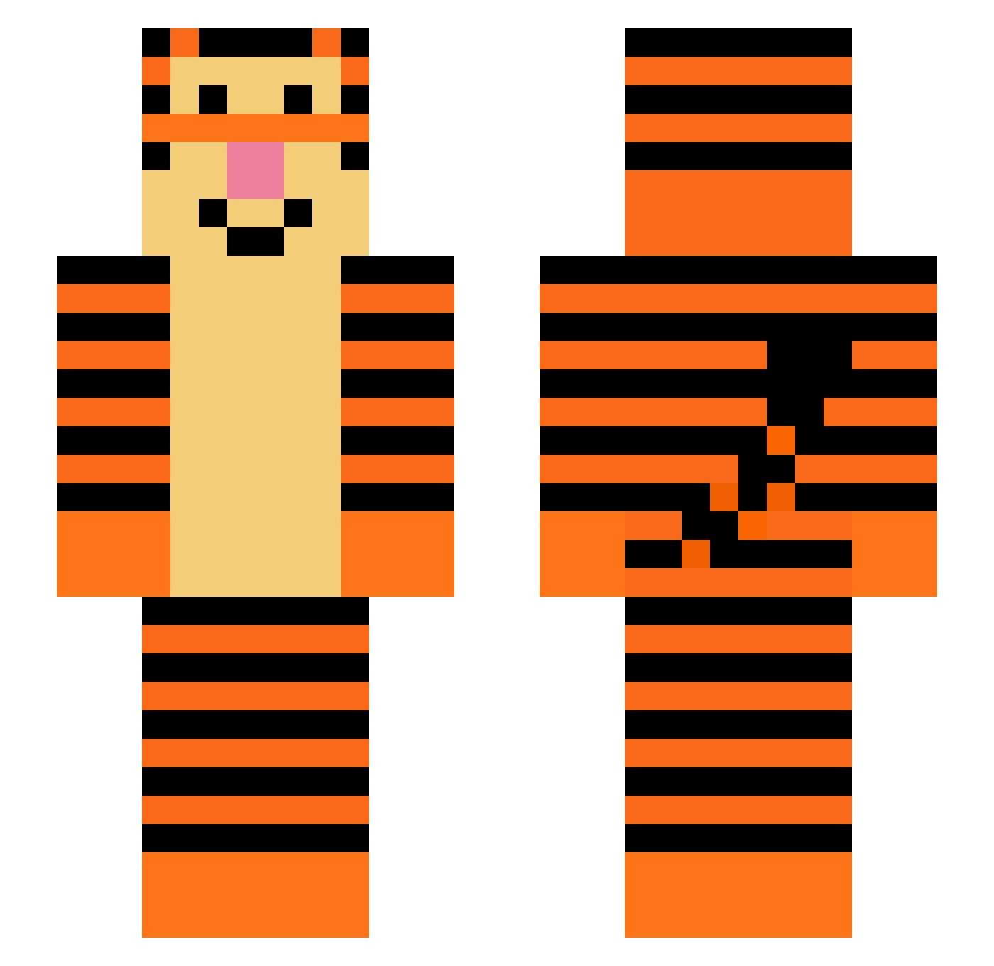 fobiasocial Minecraft skin, front and back view
