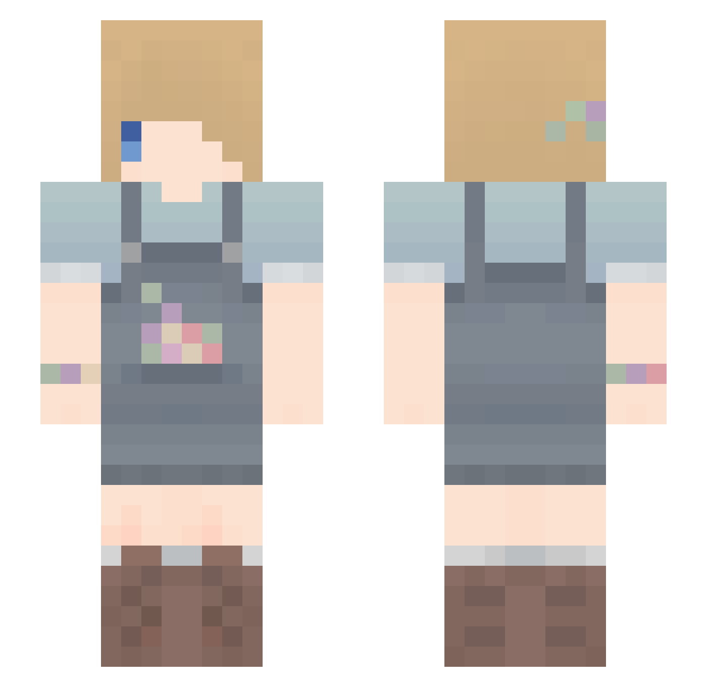 garotu Minecraft skin, front and back view