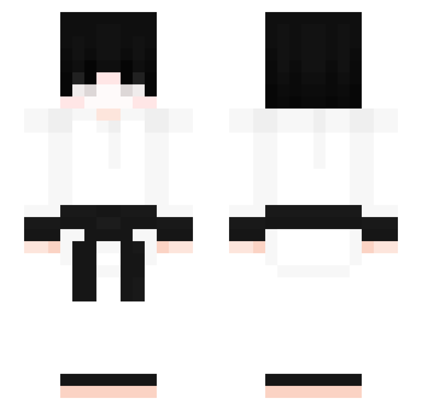 iWynro Minecraft skin, front and back view