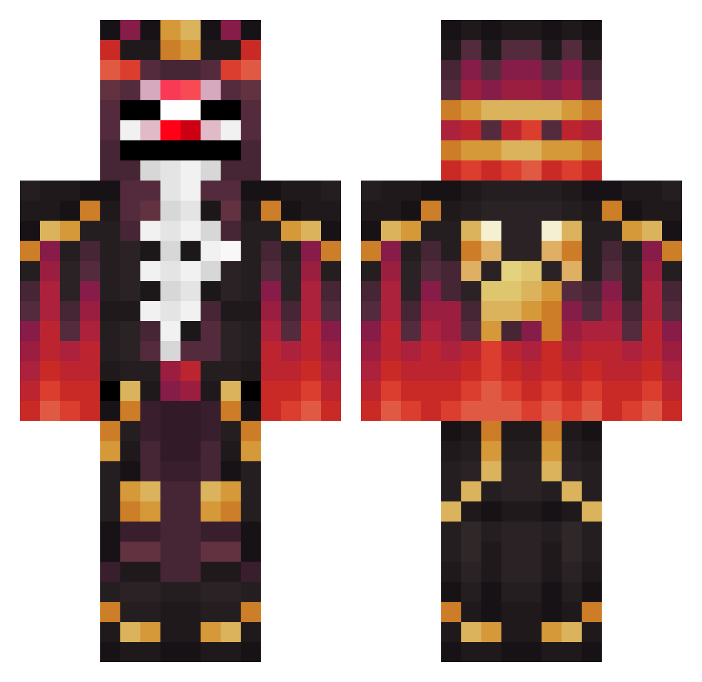 stonecznik Minecraft skin, front and back view