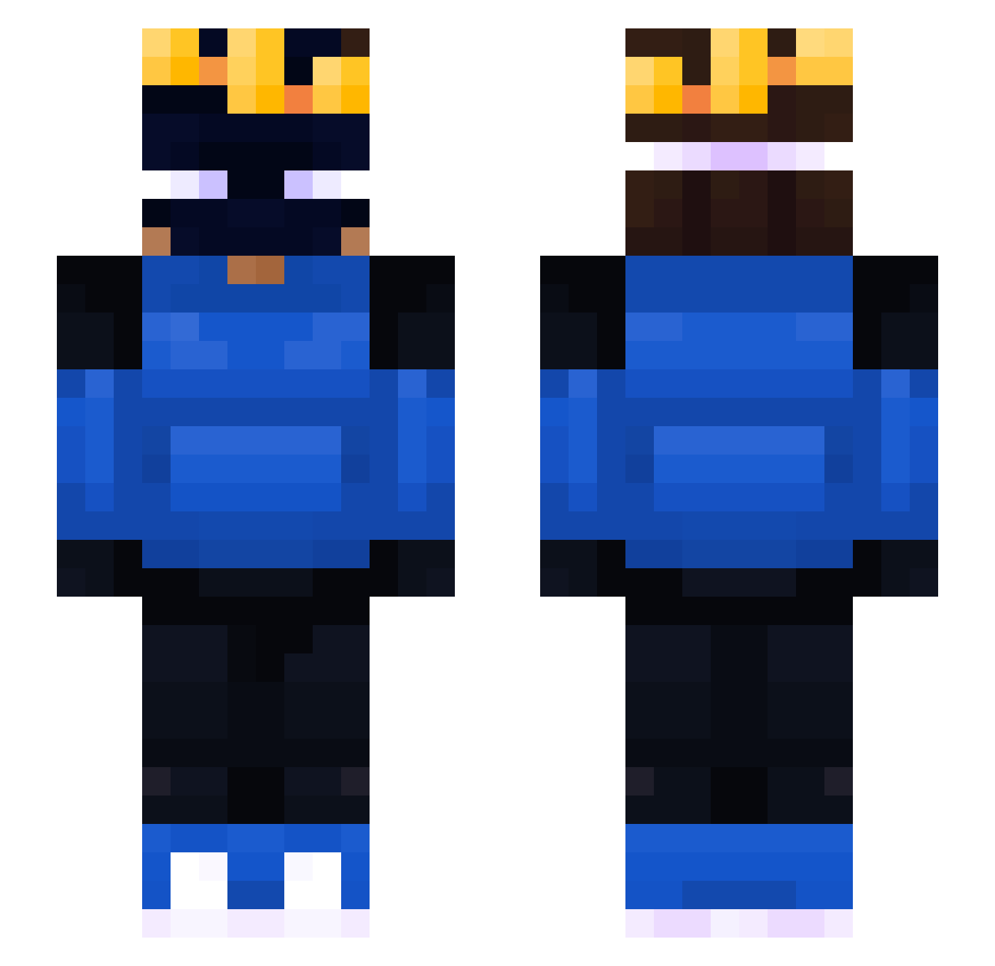 twintxt Minecraft skin, front and back view