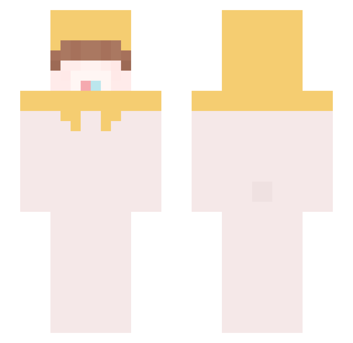 young2074 Minecraft skin, front and back view