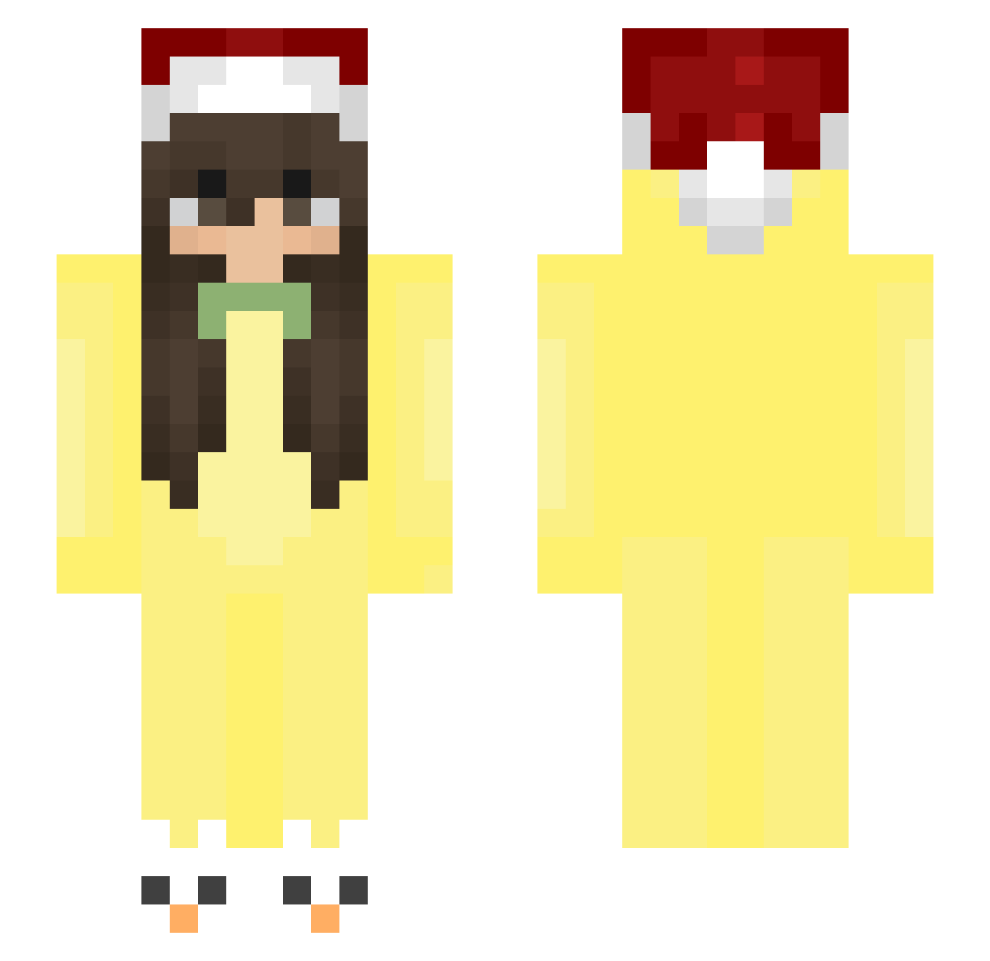 Fokusfley Minecraft skin, front and back view