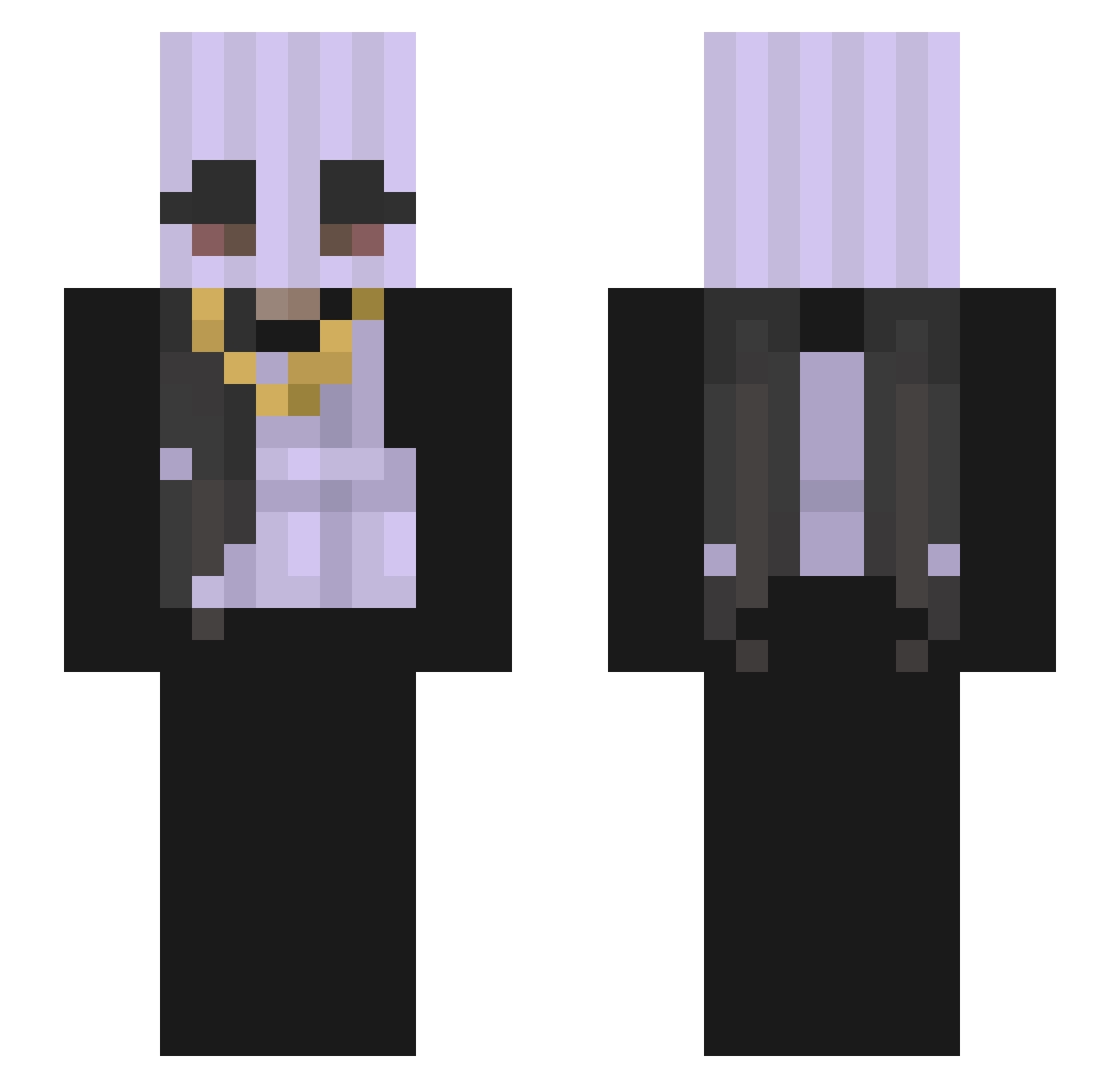 yungmacmurder Minecraft skin, front and back view