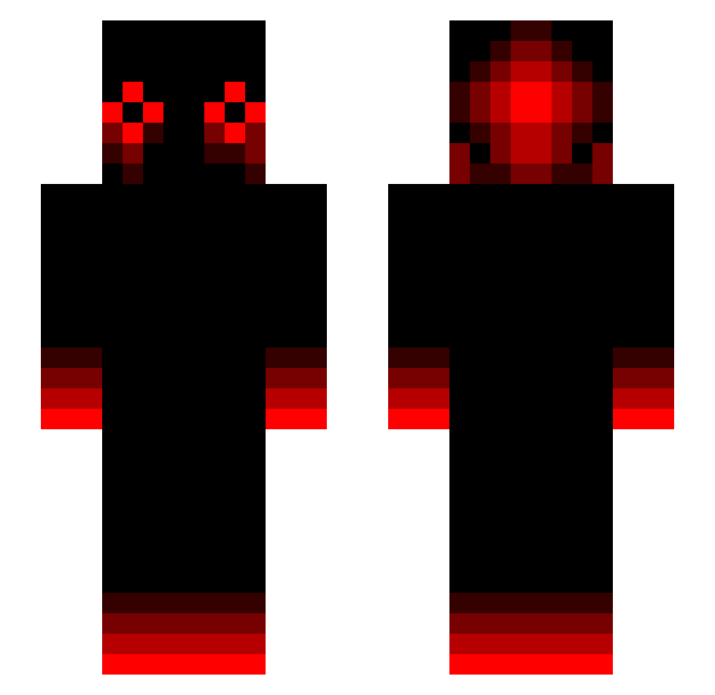 TheHexapoly Minecraft skin, front and back view