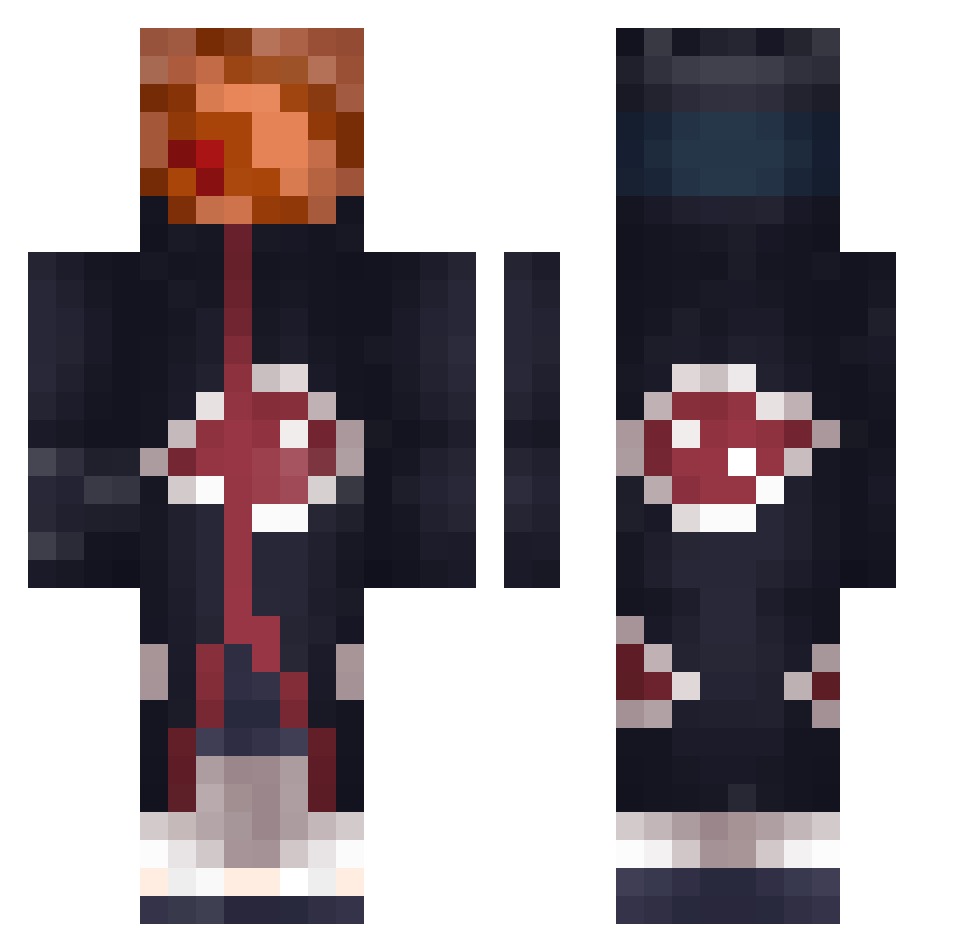 Baccamaster1223 Minecraft skin, front and back view