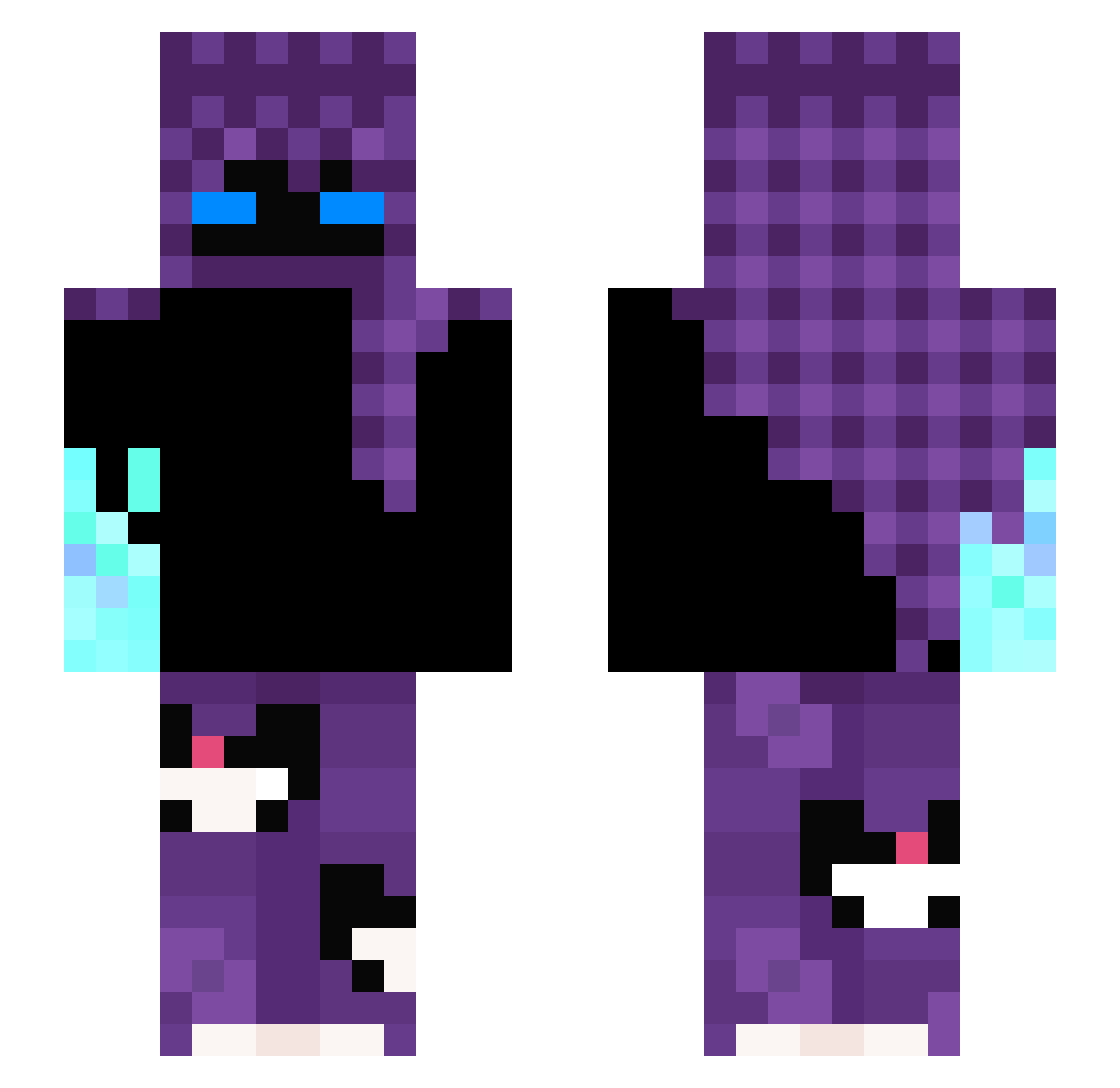 Tom5n Minecraft skin, front and back view