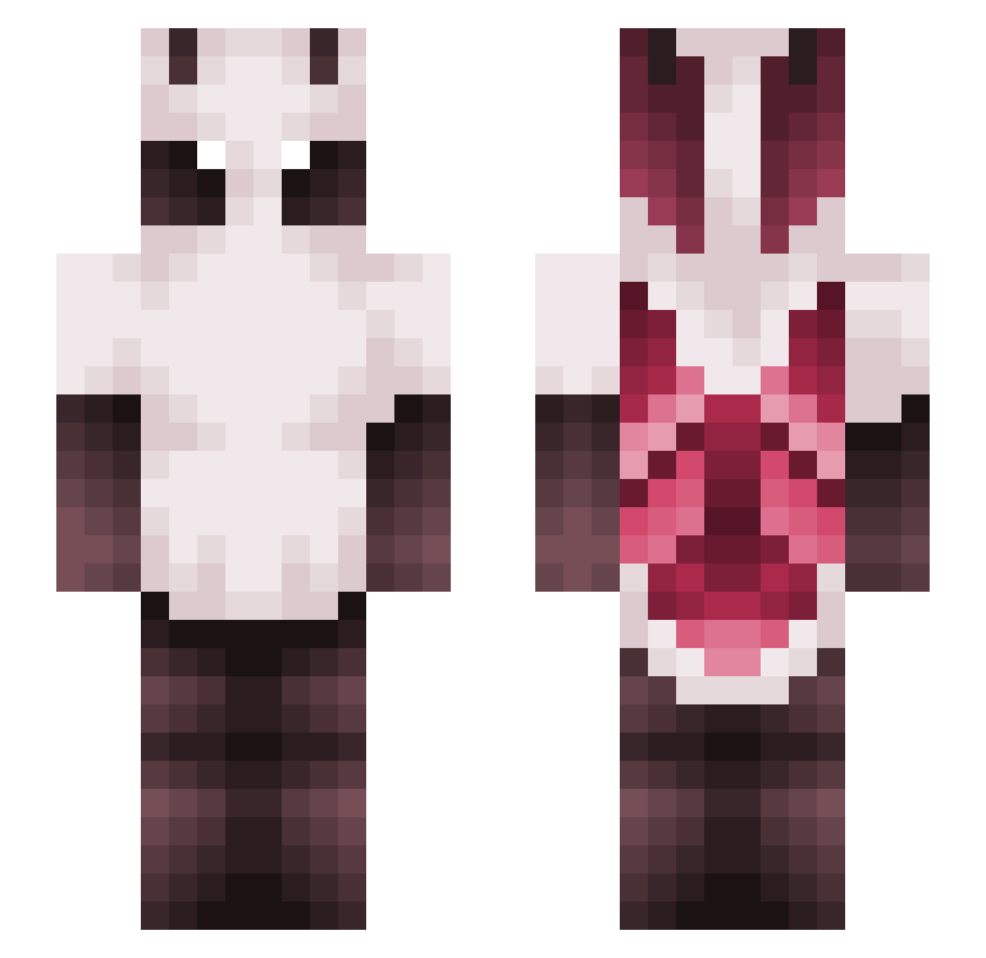 Nuget751 Minecraft skin, front and back view