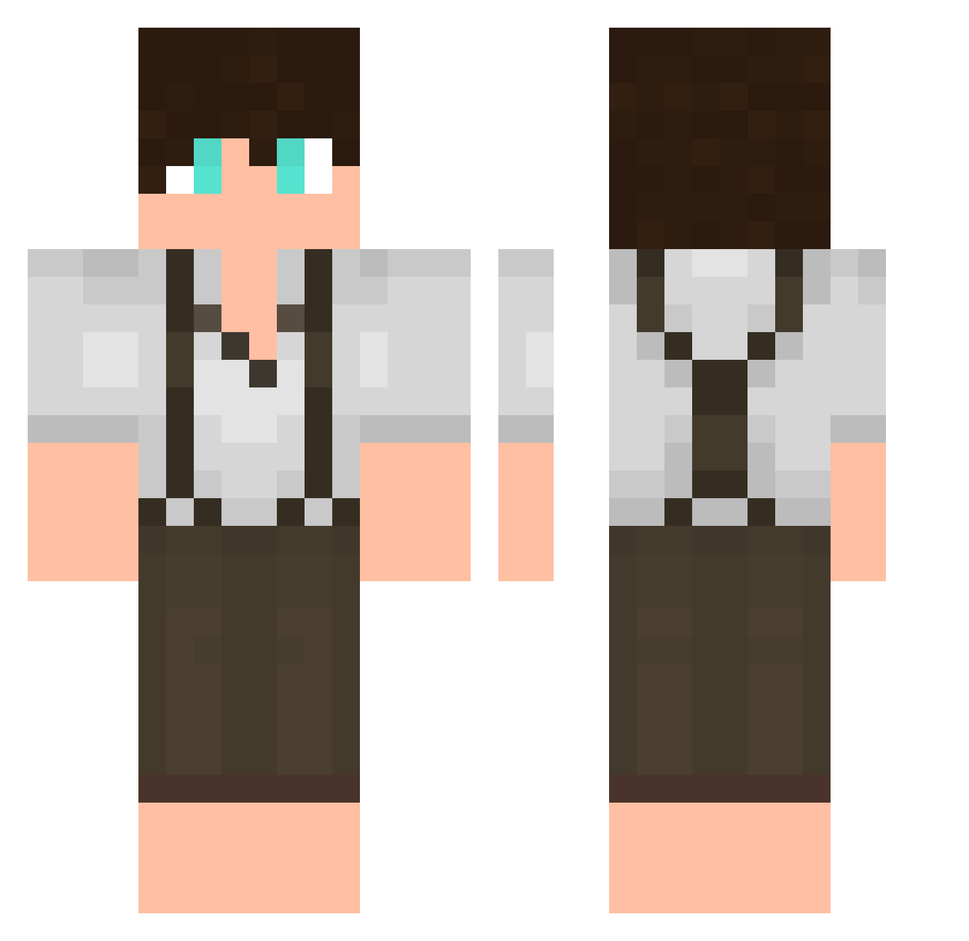 Eguzkial Minecraft skin, front and back view