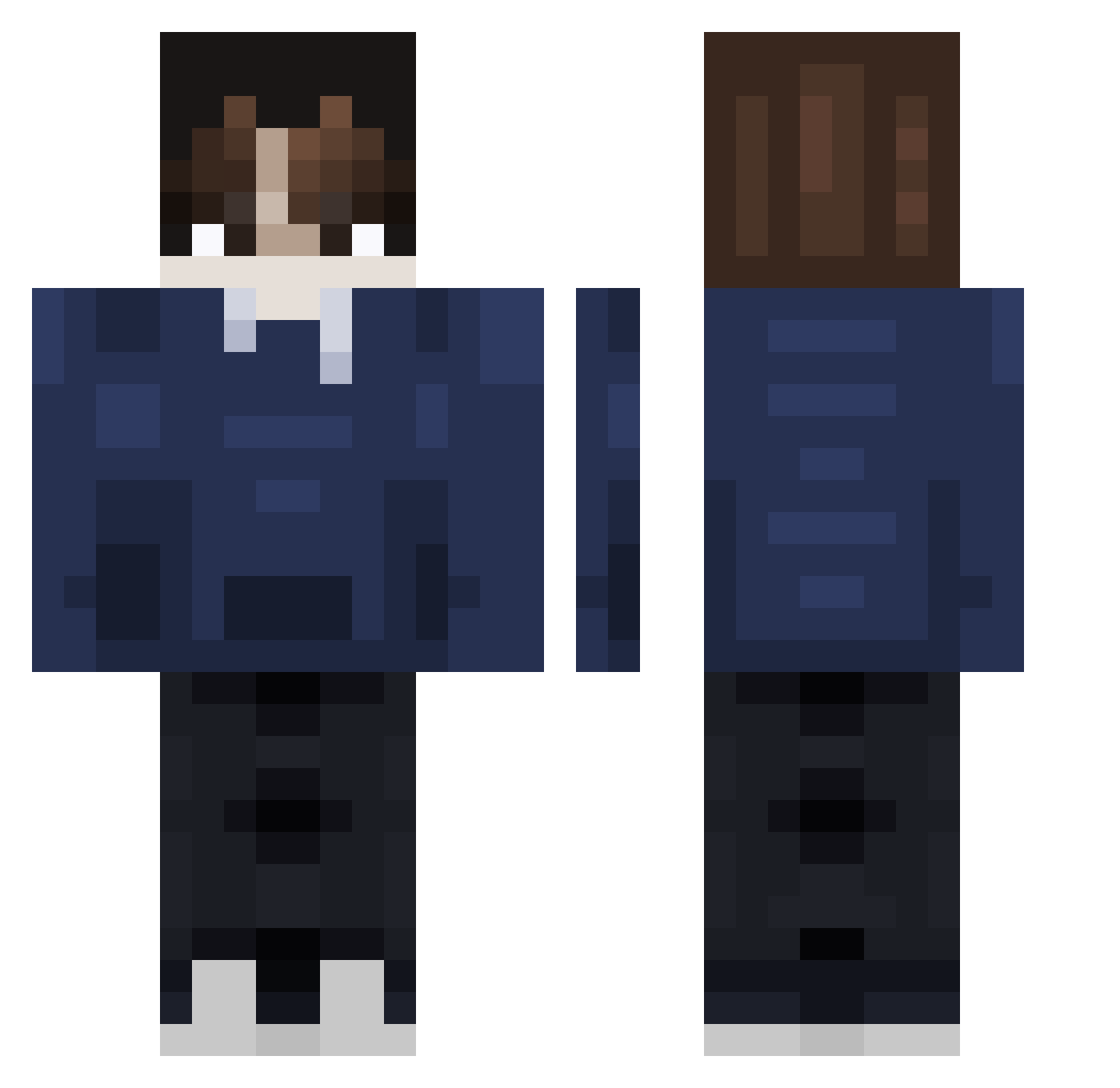 strawberryclover Minecraft skin, front and back view