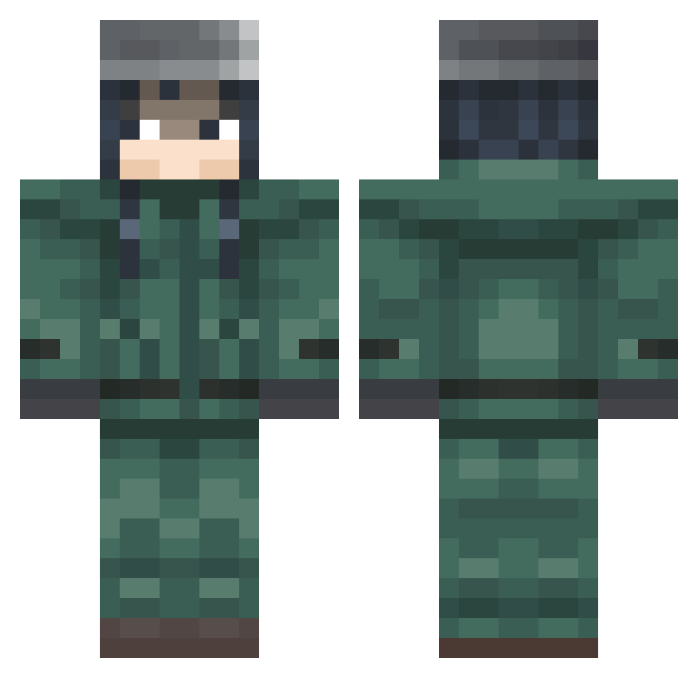 HPFanClub777 Minecraft skin, front and back view