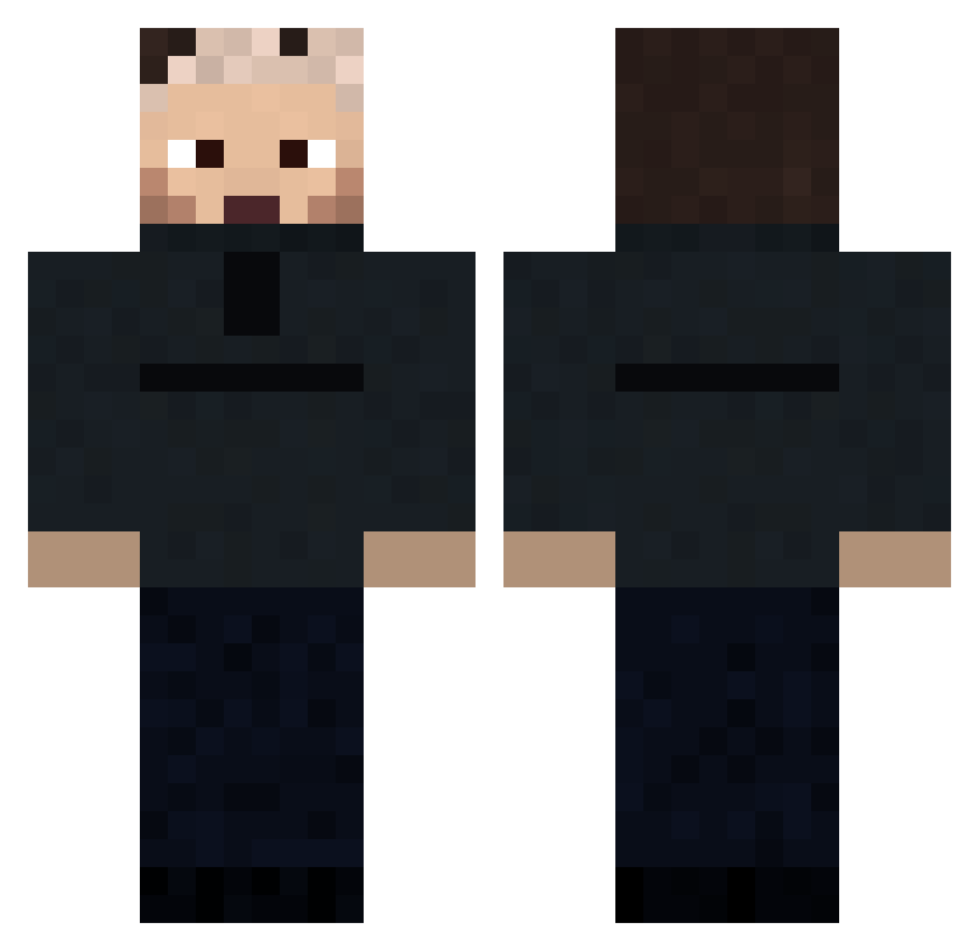 renardpower Minecraft skin, front and back view
