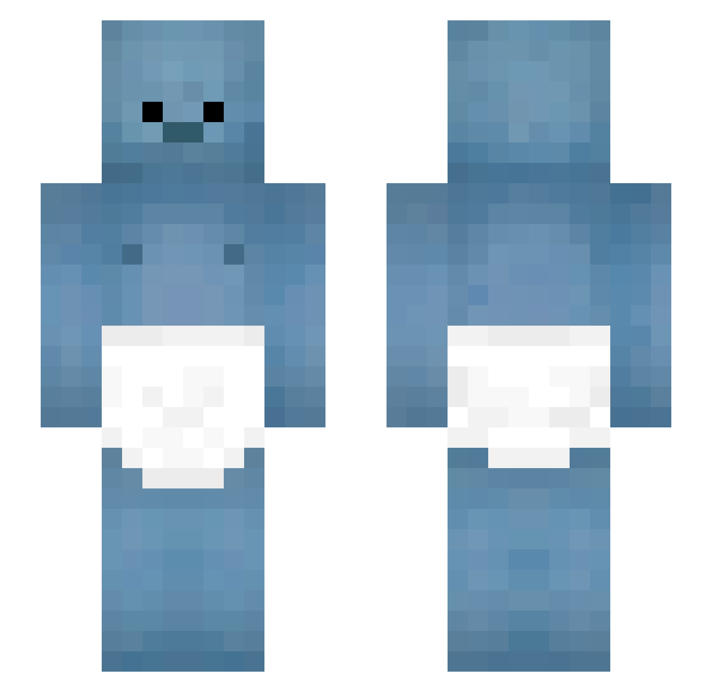 0xEshz Minecraft skin, front and back view