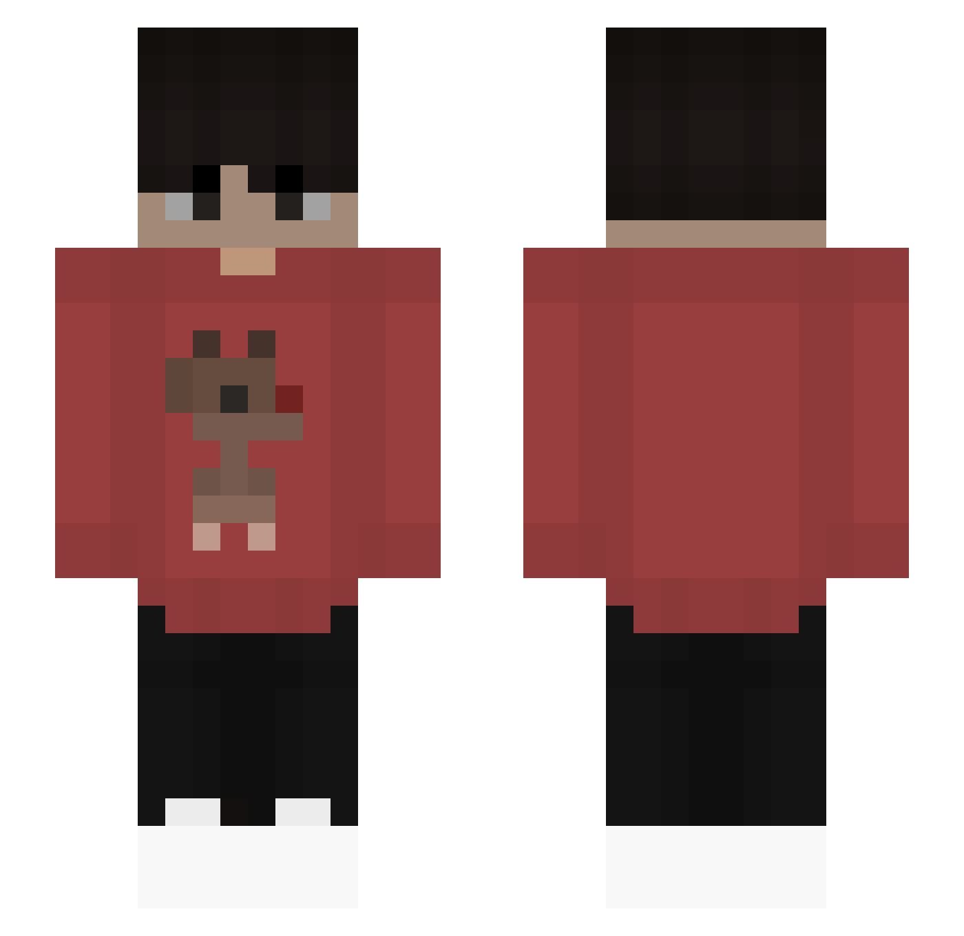 lvcabhz Minecraft skin, front and back view