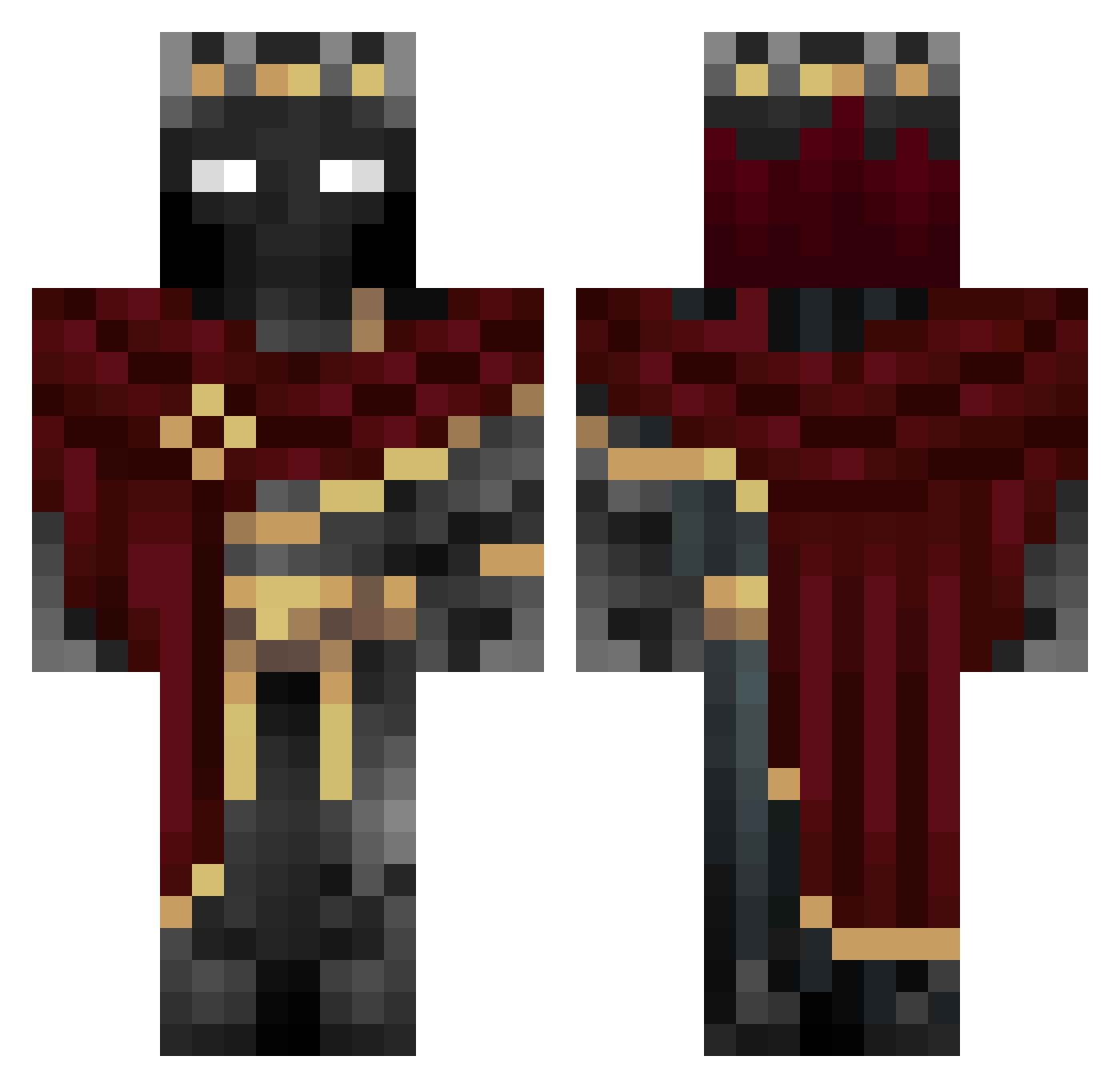 Zephyx37 Minecraft skin, front and back view