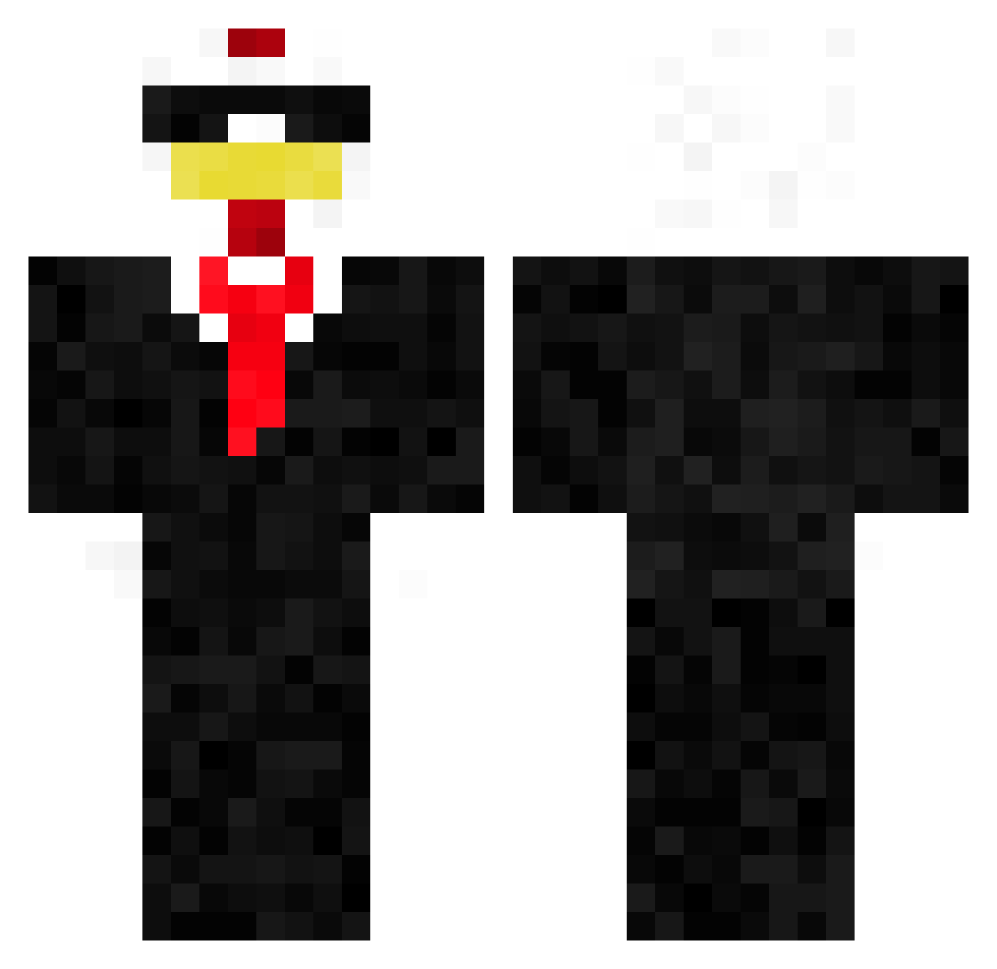 Kacpio Minecraft skin, front and back view