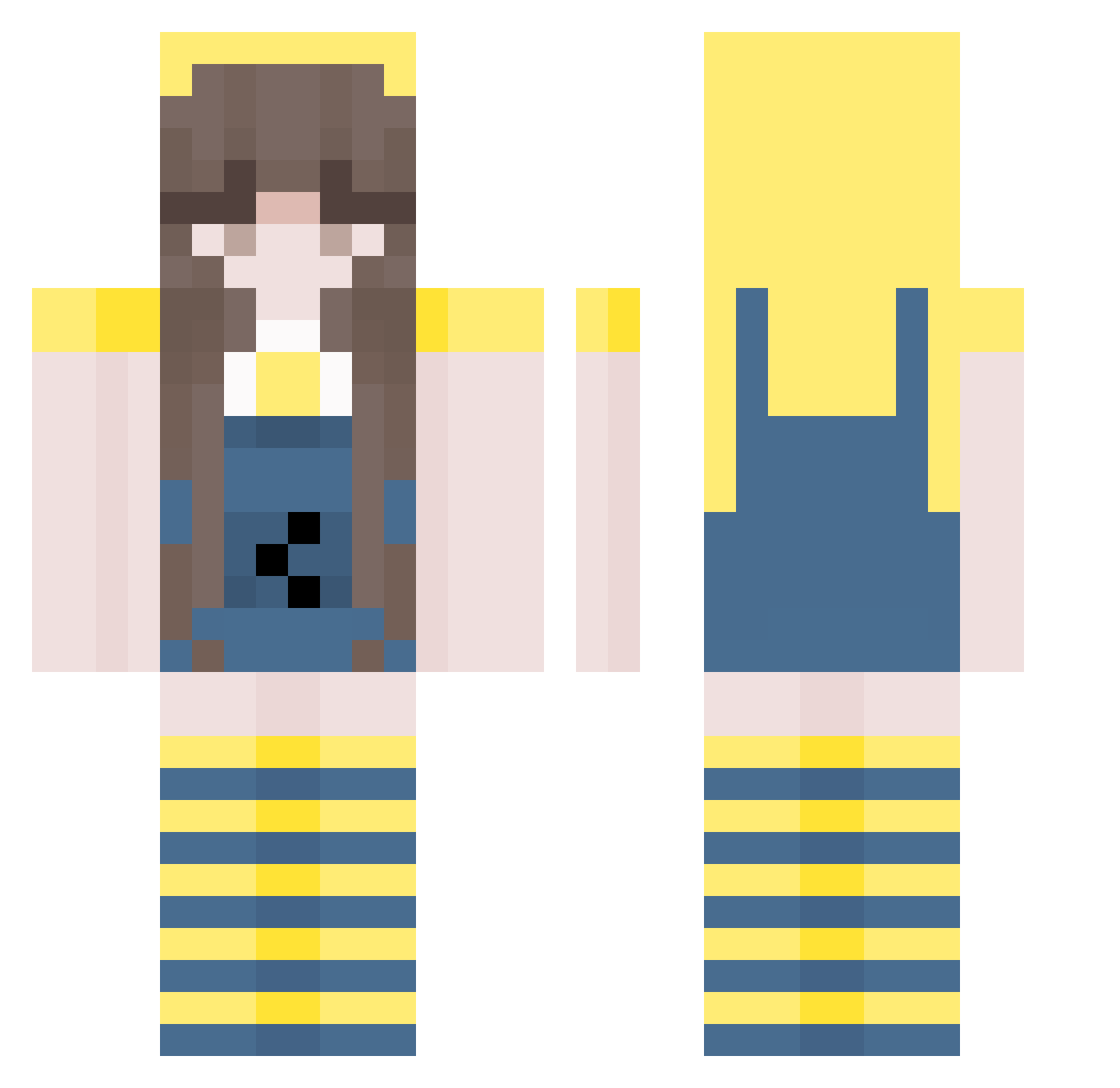 qvirns Minecraft skin, front and back view