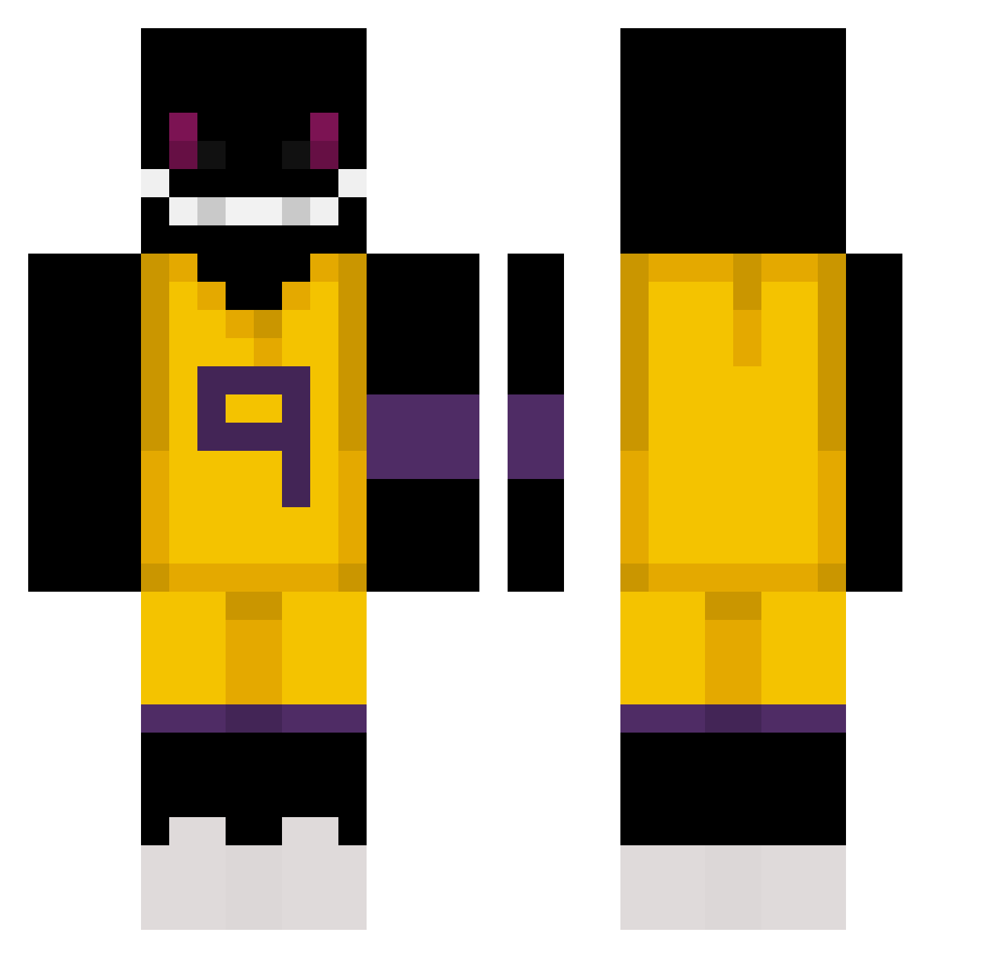 deadins1d3_ Minecraft skin, front and back view