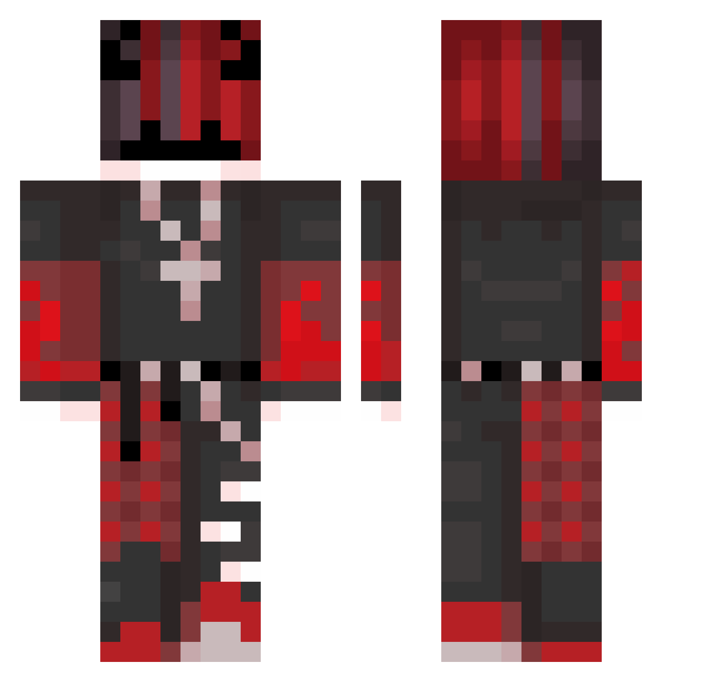 shoouko Minecraft skin, front and back view