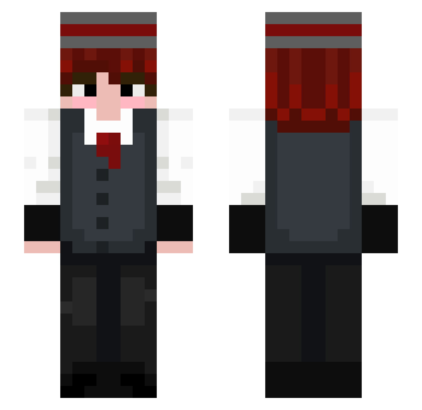 GwenProductions Minecraft skin, front and back view