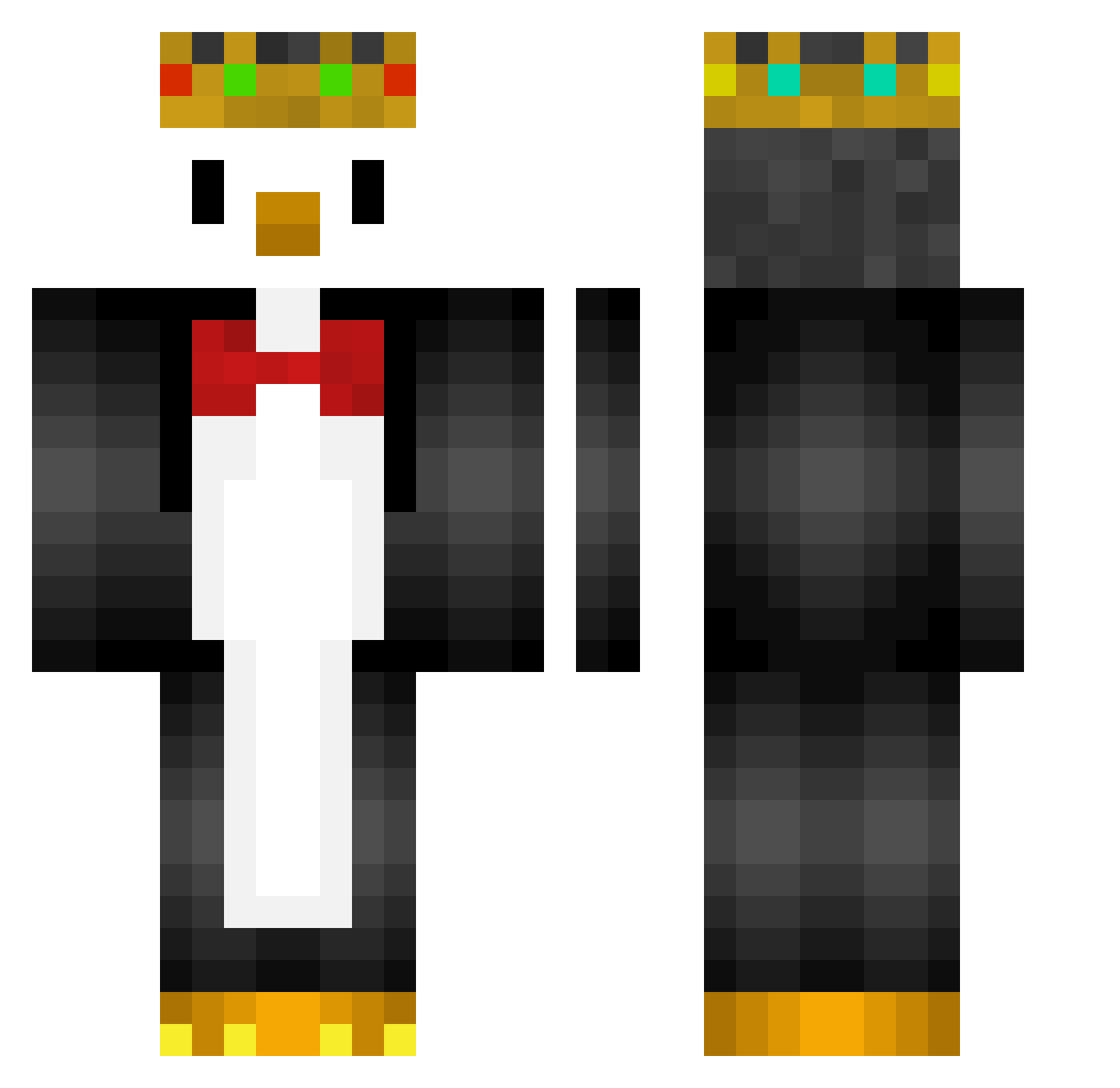 ThatzVolki Minecraft skin, front and back view