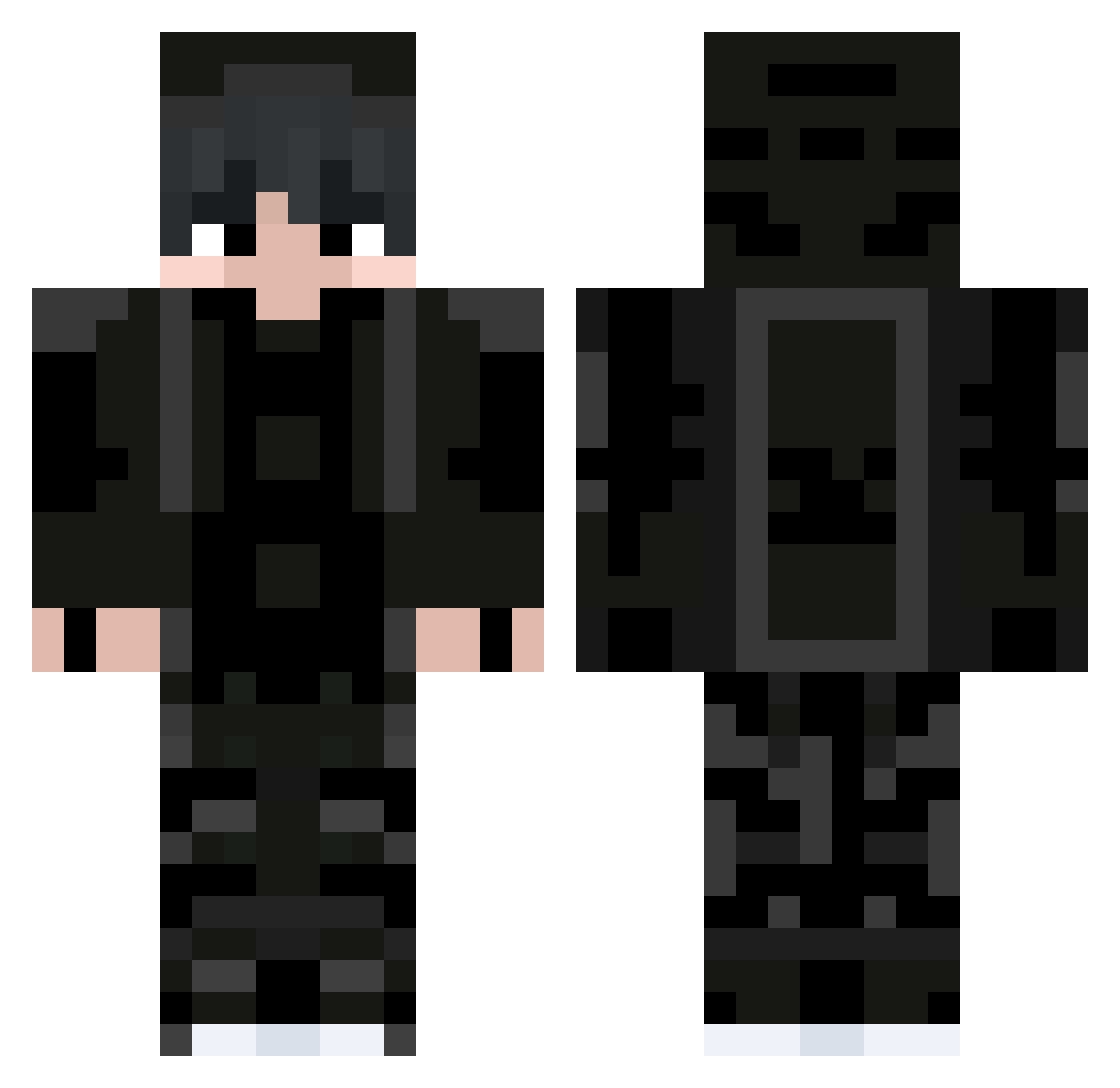 Xaidrixe Minecraft skin, front and back view