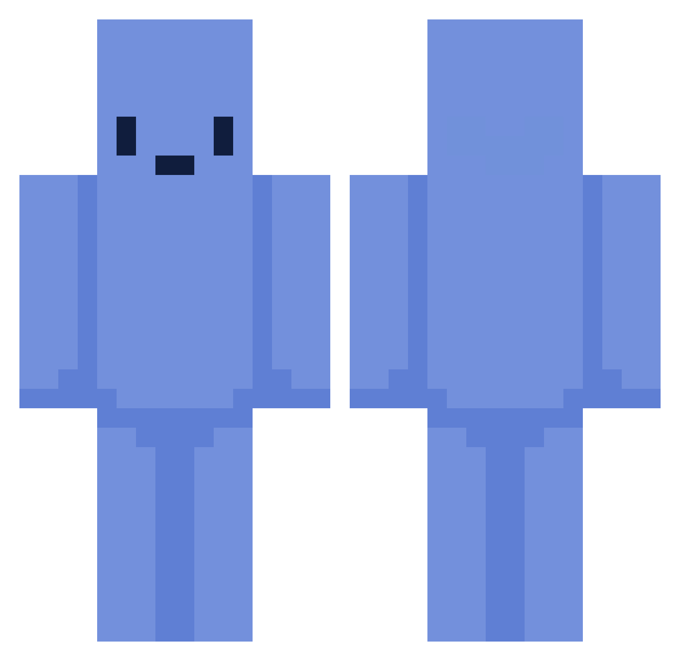 Robinzzxx Minecraft skin, front and back view